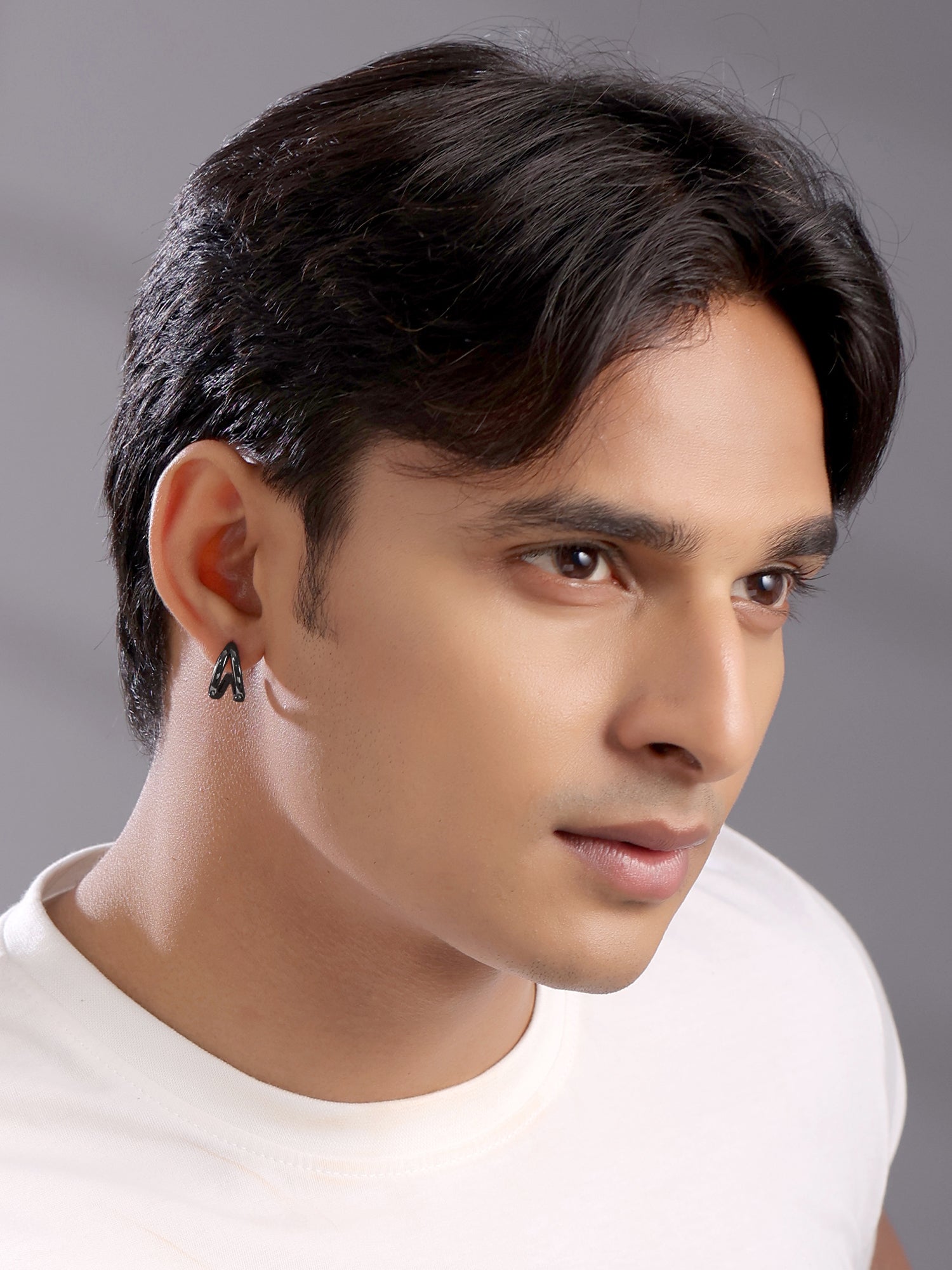 Yellow Chimes trendy men's earrings - evening event