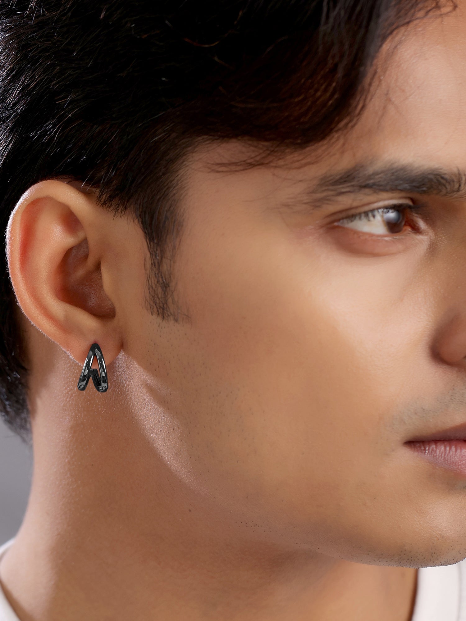 Yellow Chimes men's hoop earrings - casual outings