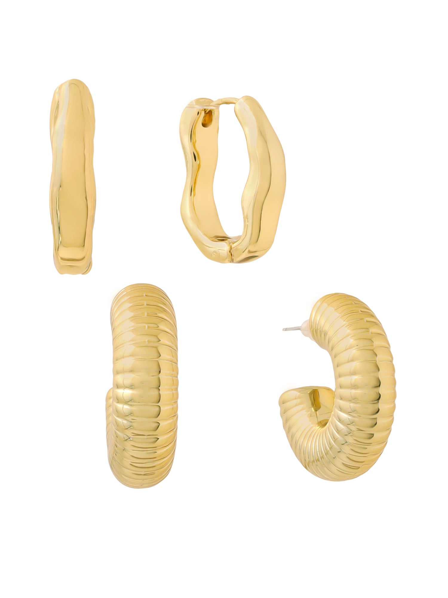 Yellow Chimes earrings - lightweight and comfortable golden hoops