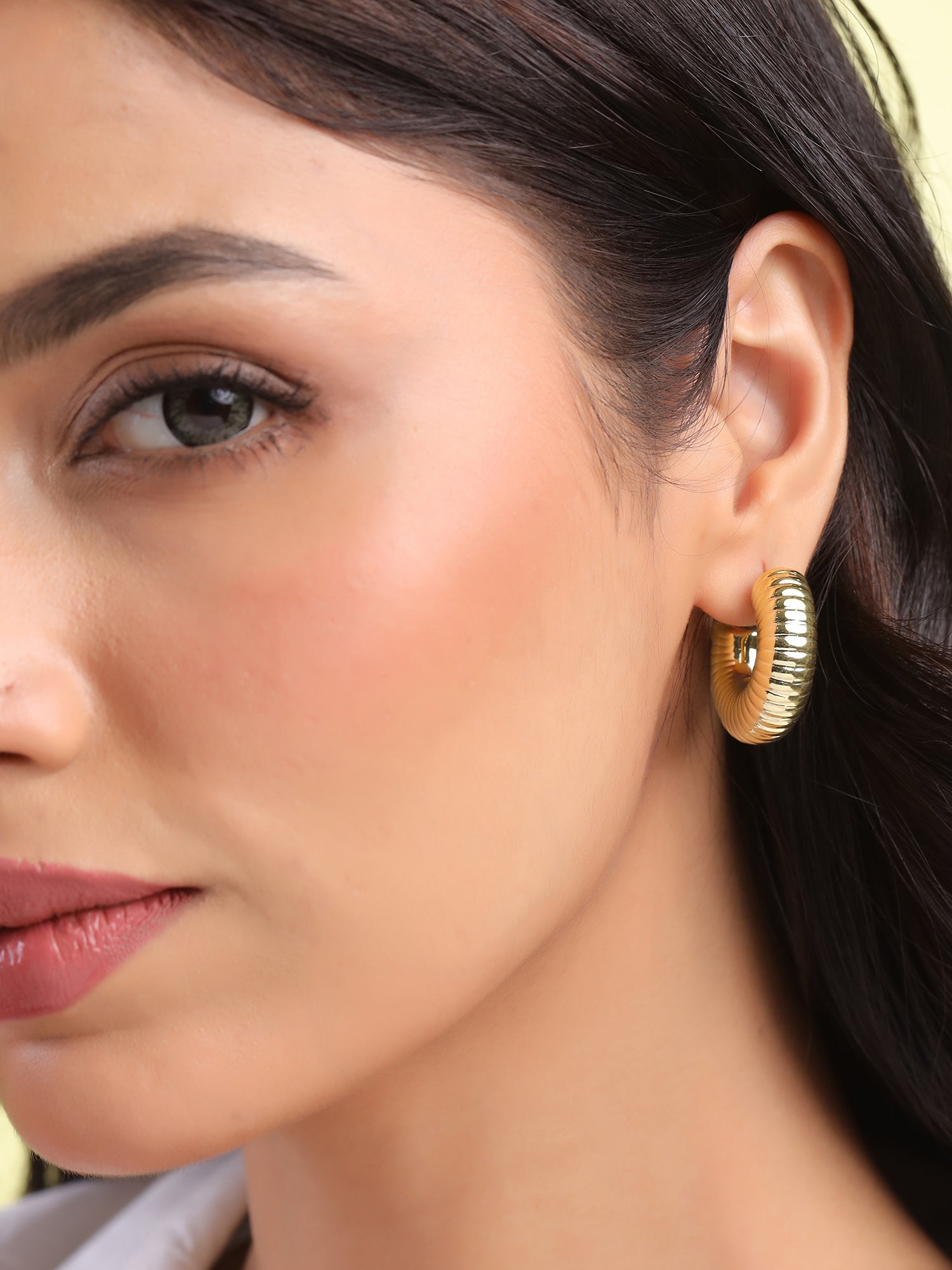 Yellow Chimes women's earrings - elegant hoop design for occasions