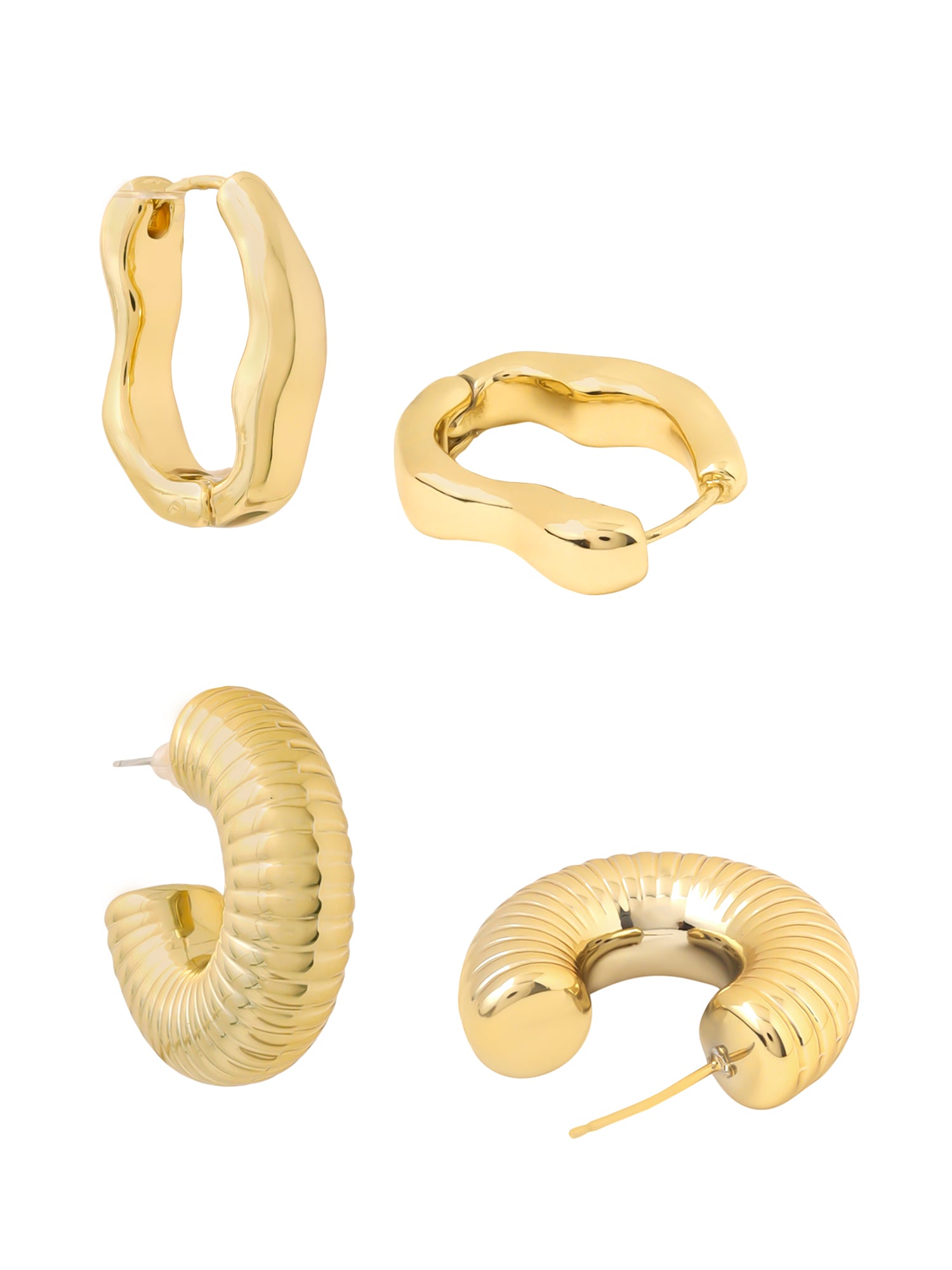 Yellow Chimes golden hoop earrings - stylish accessory for women
