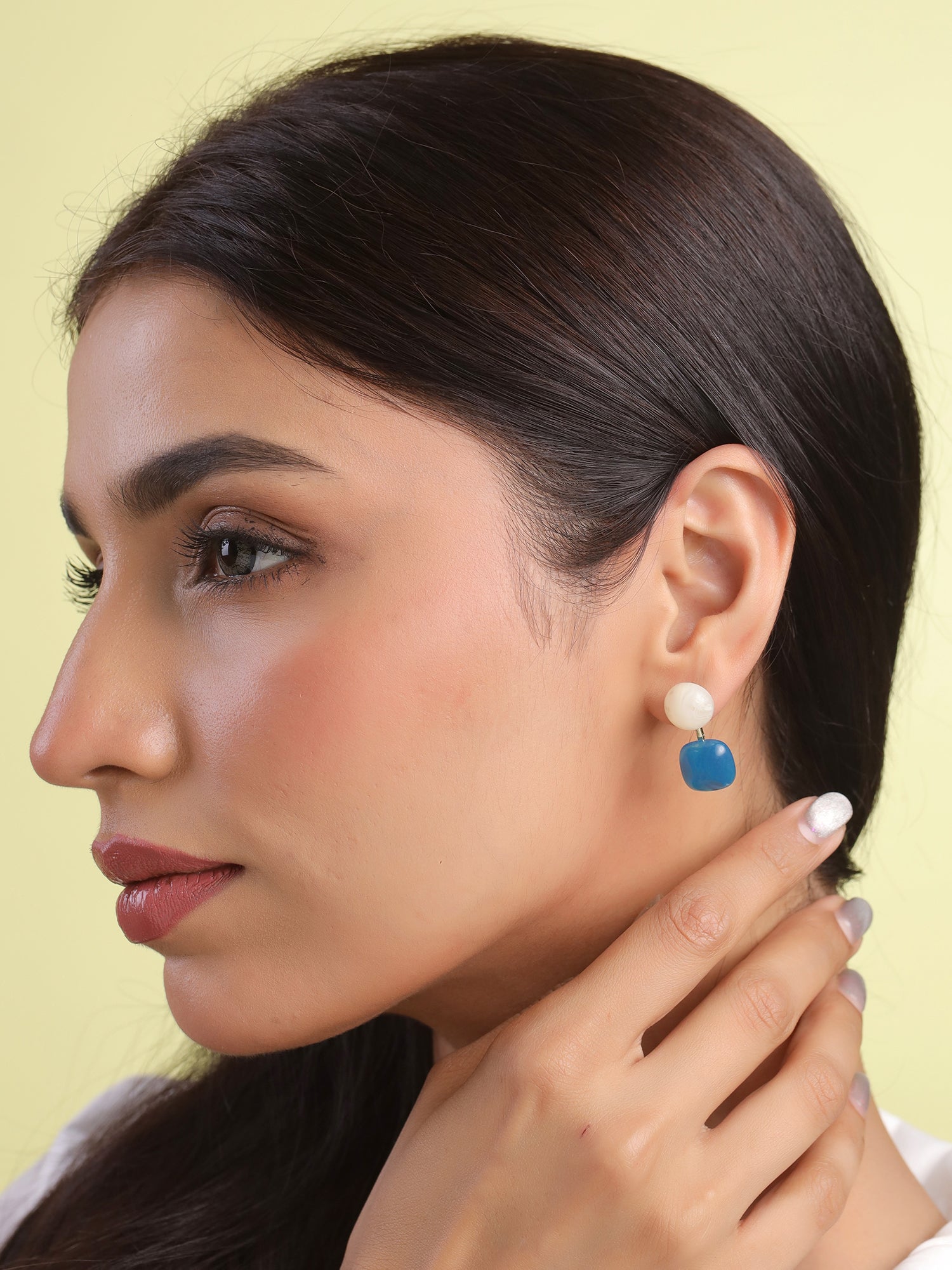 Yellow Chimes pearl earrings - perfect for formal events