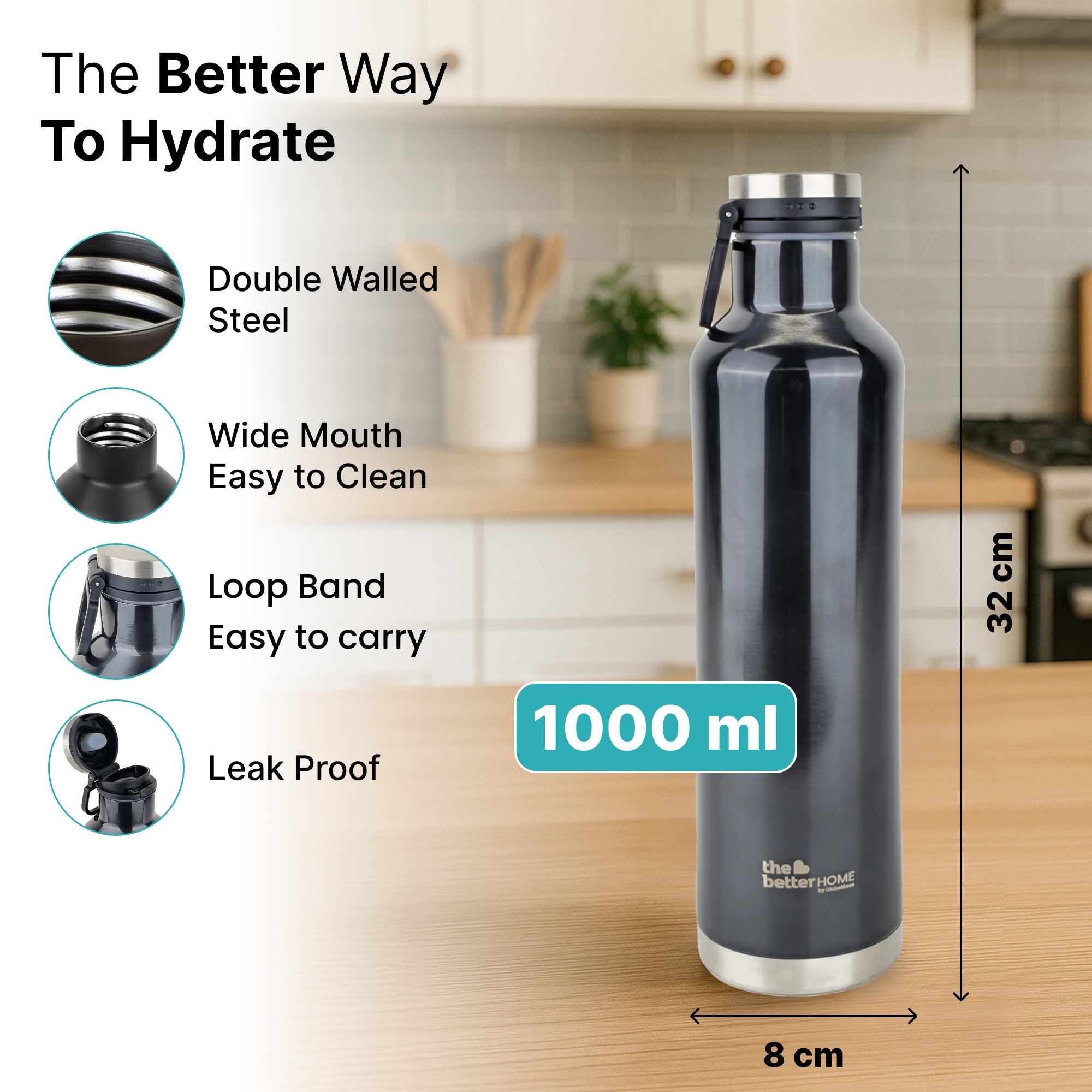 The Better Home Insulated Water Bottle - Travel companion