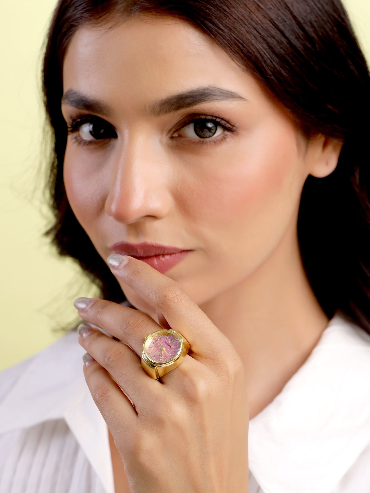 Yellow Chimes stylish watch ring - ideal anniversary gift