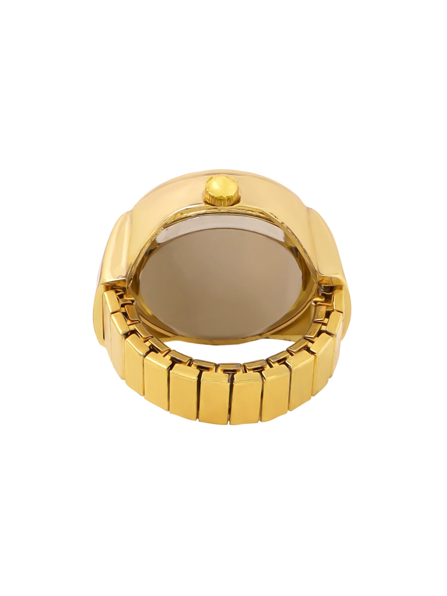 Yellow Chimes gold adjustable ring - elegant party accessory