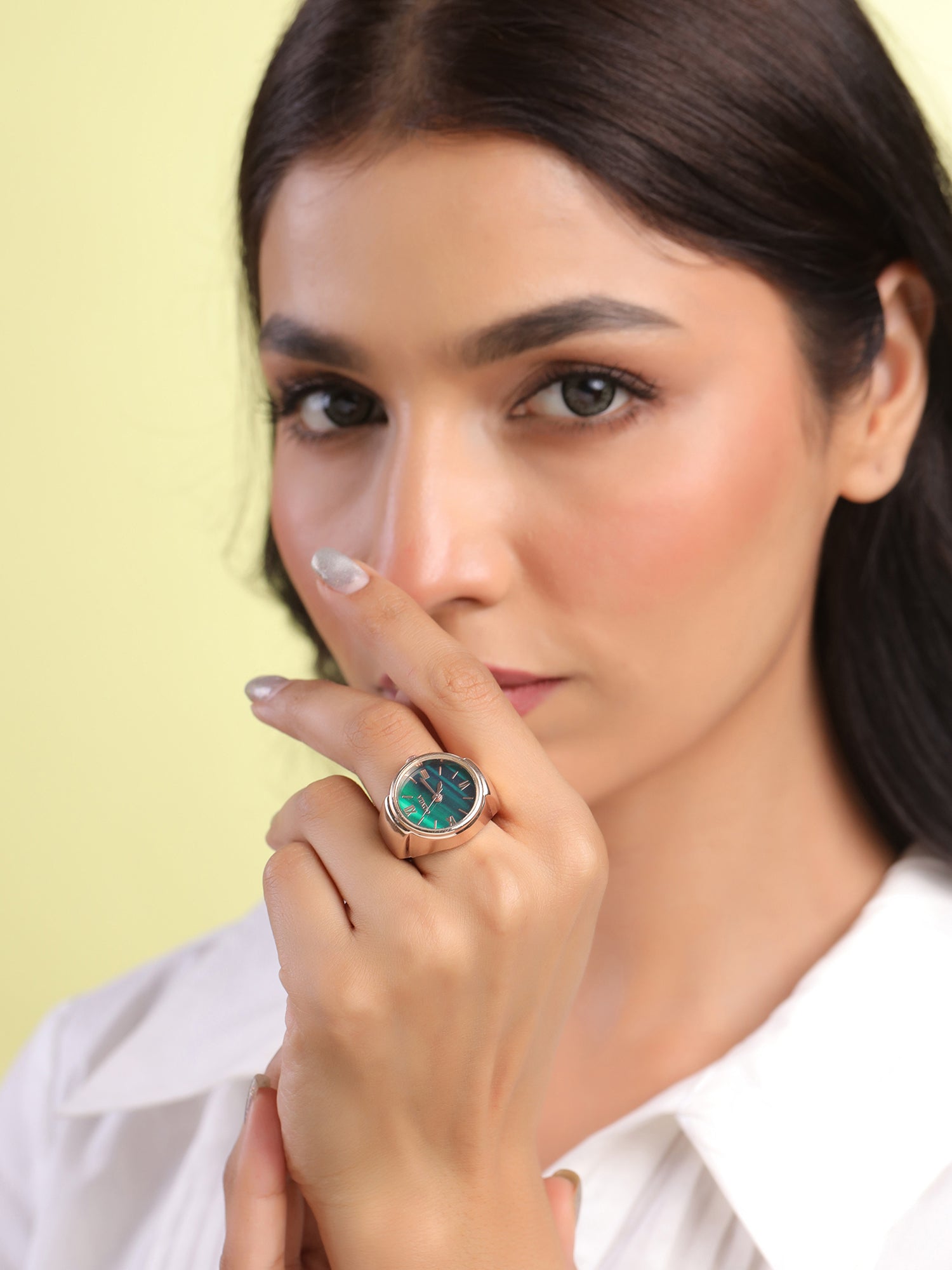 Yellow Chimes women's finger watch ring - chic everyday wear