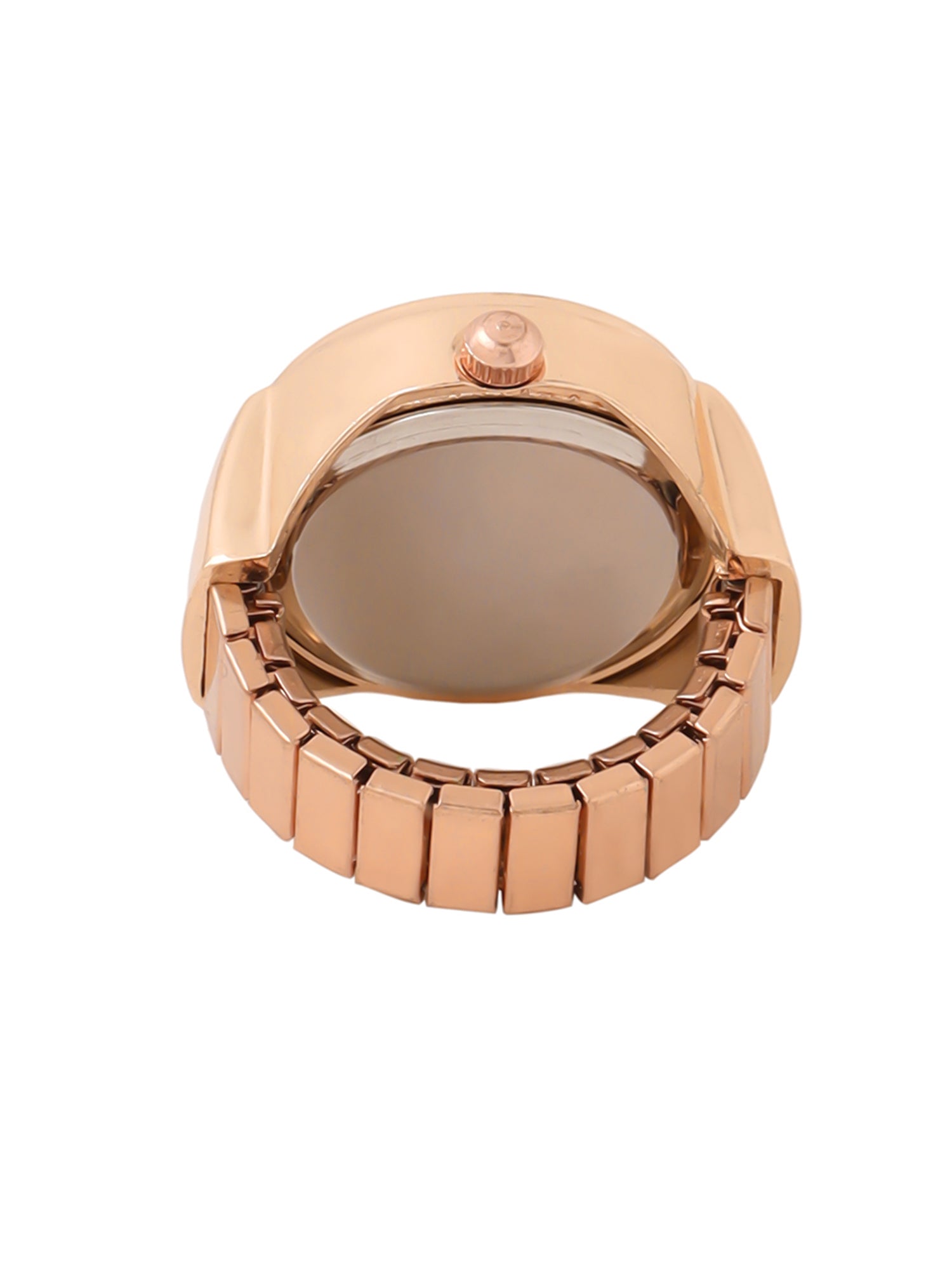 Yellow Chimes Rosegold Watch Ring - Casual Outing Wear