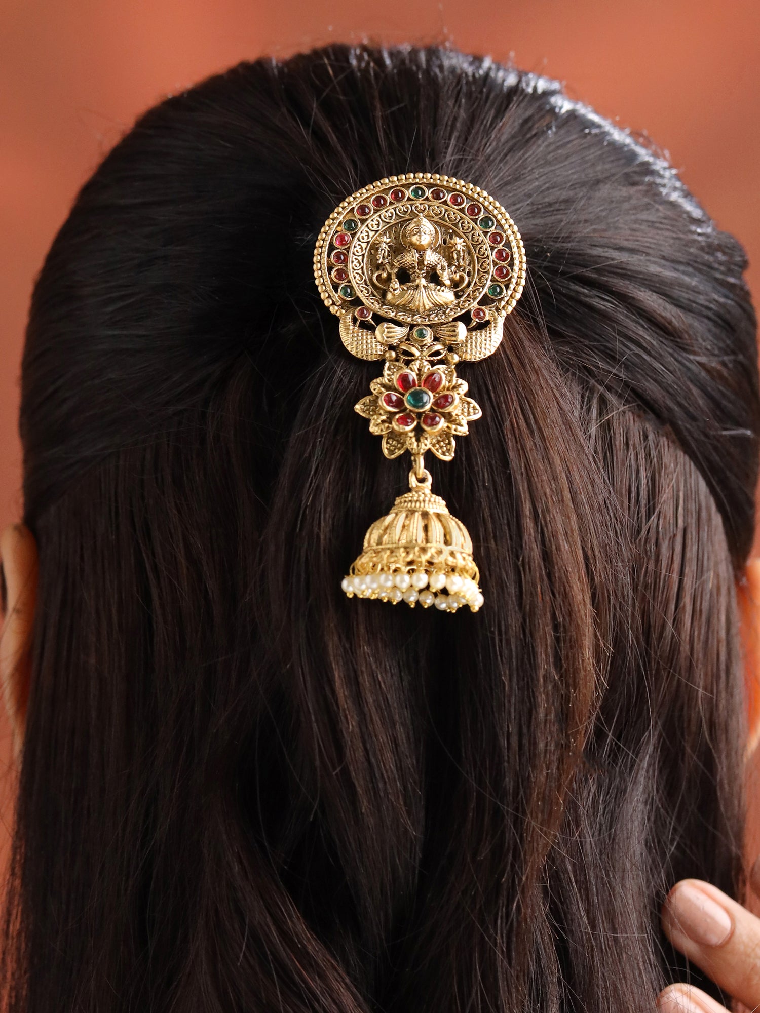 Yellow Chimes bridal juda pin - enhancing hairstyles