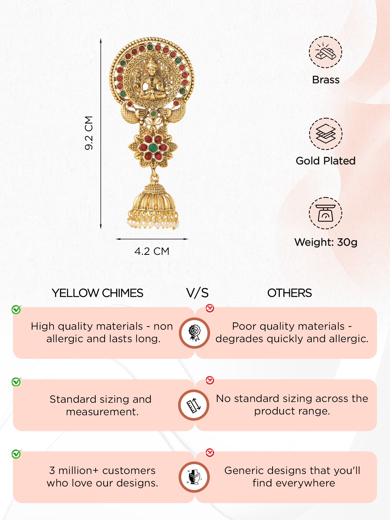 Yellow Chimes golden juda pin - elegant festive look