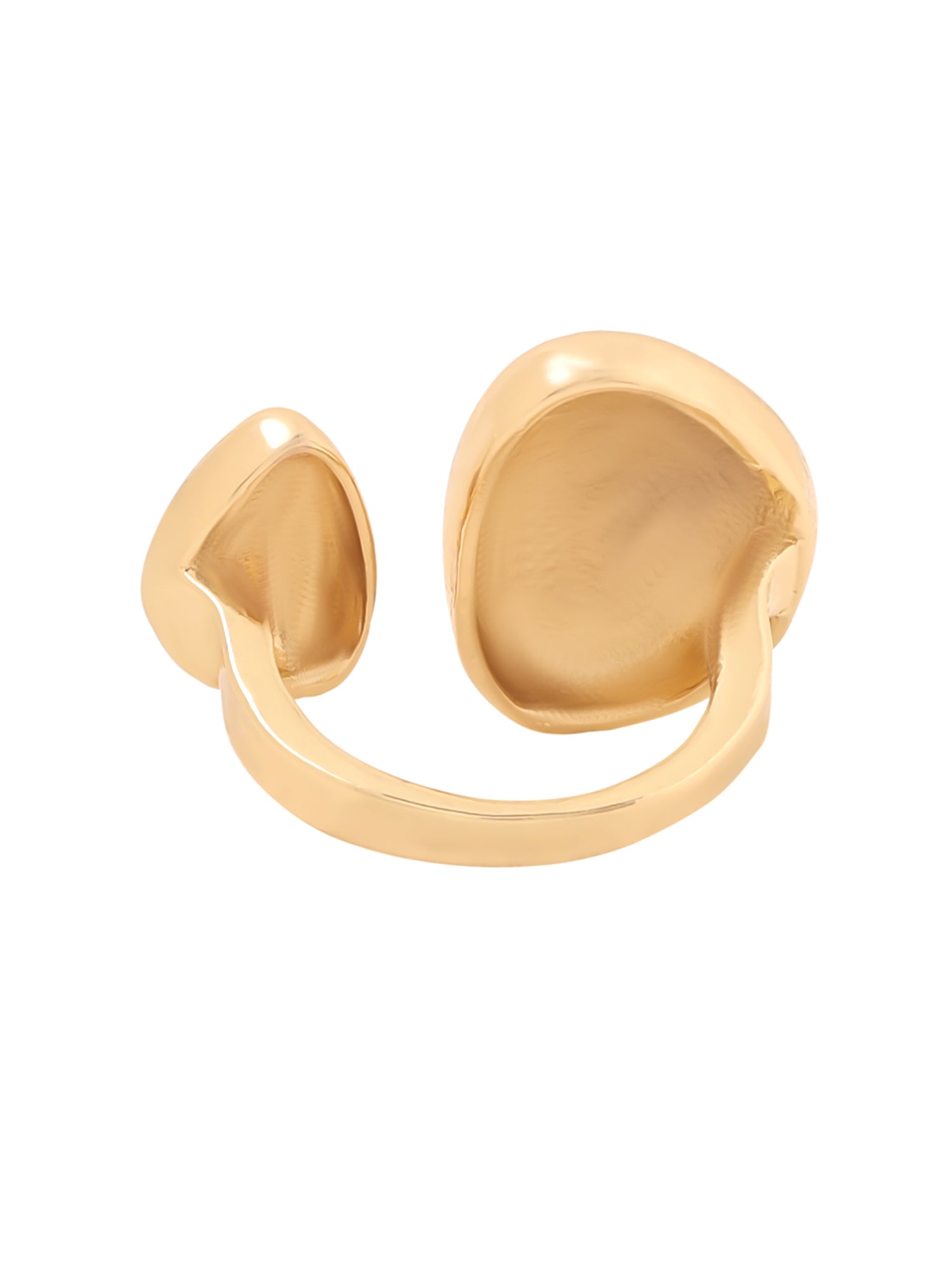 Yellow Chimes Golden Adjustable Ring - Elegant Night Out