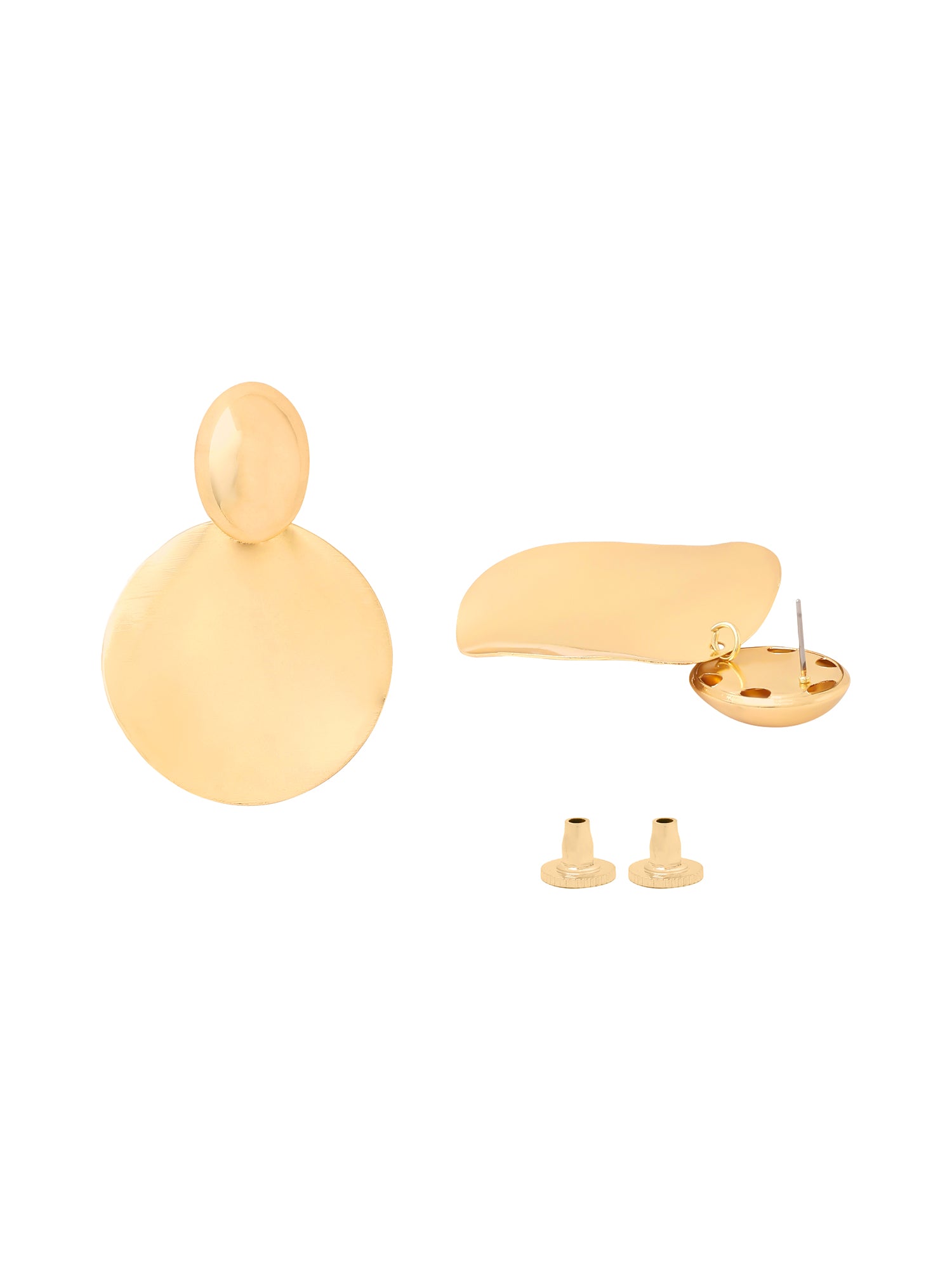 Yellow Chimes gold plated drop earrings - elegant formal wear