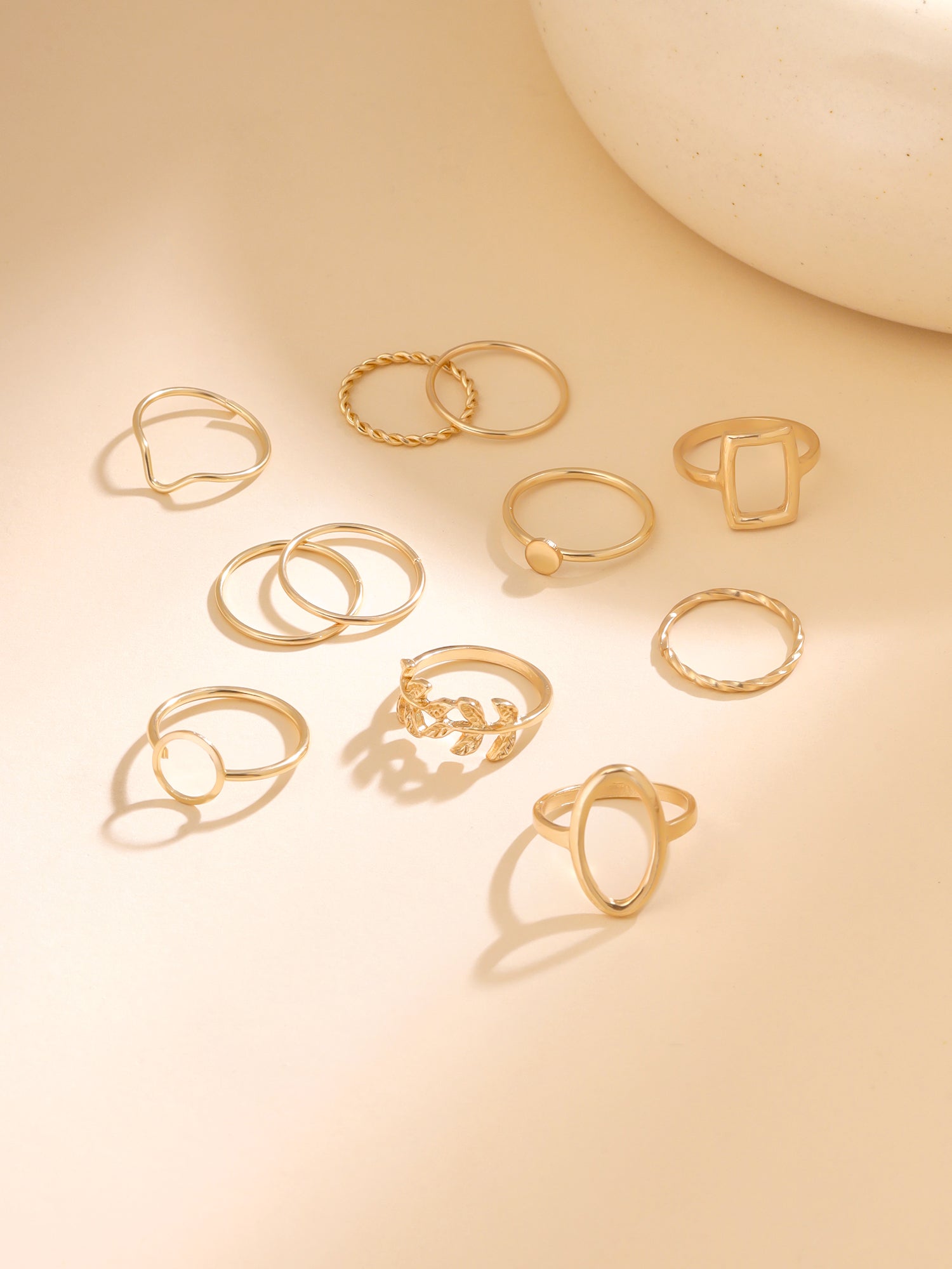 Yellow Chimes Korean style rings - versatile outfit accessorizing