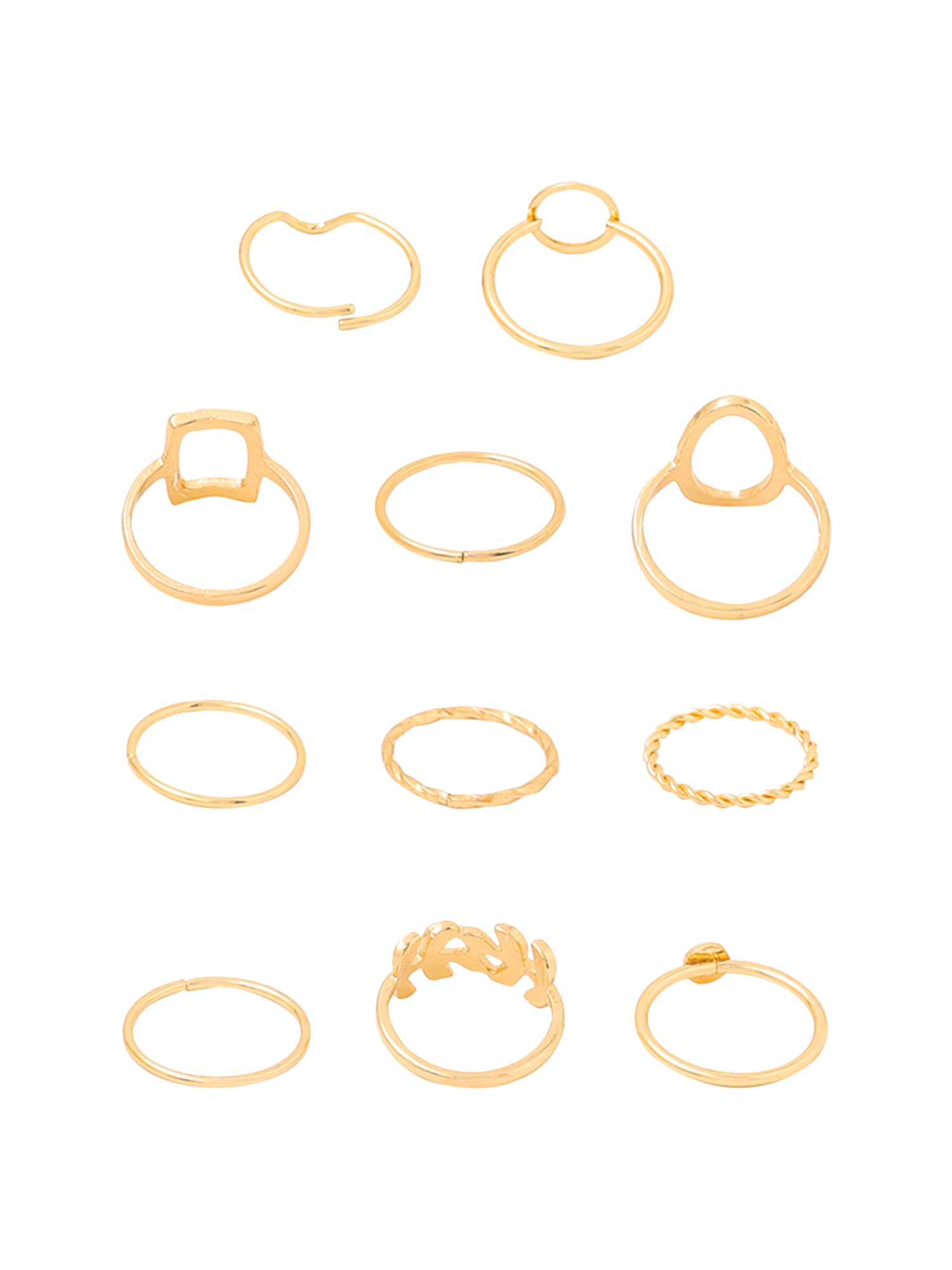 Yellow Chimes gold plated rings - elegant daily wear