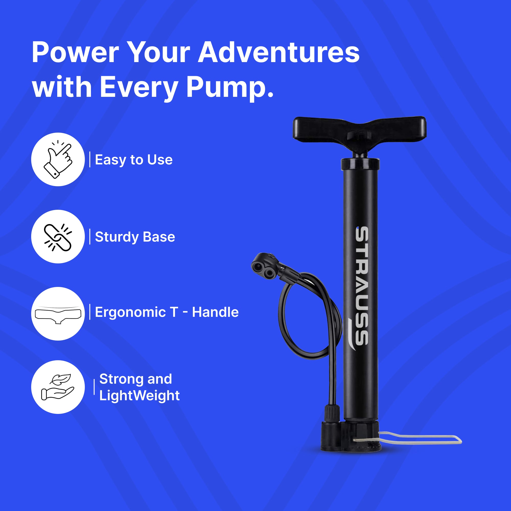 Strauss Bicycle Air Pump - Great for swim rings and air beds