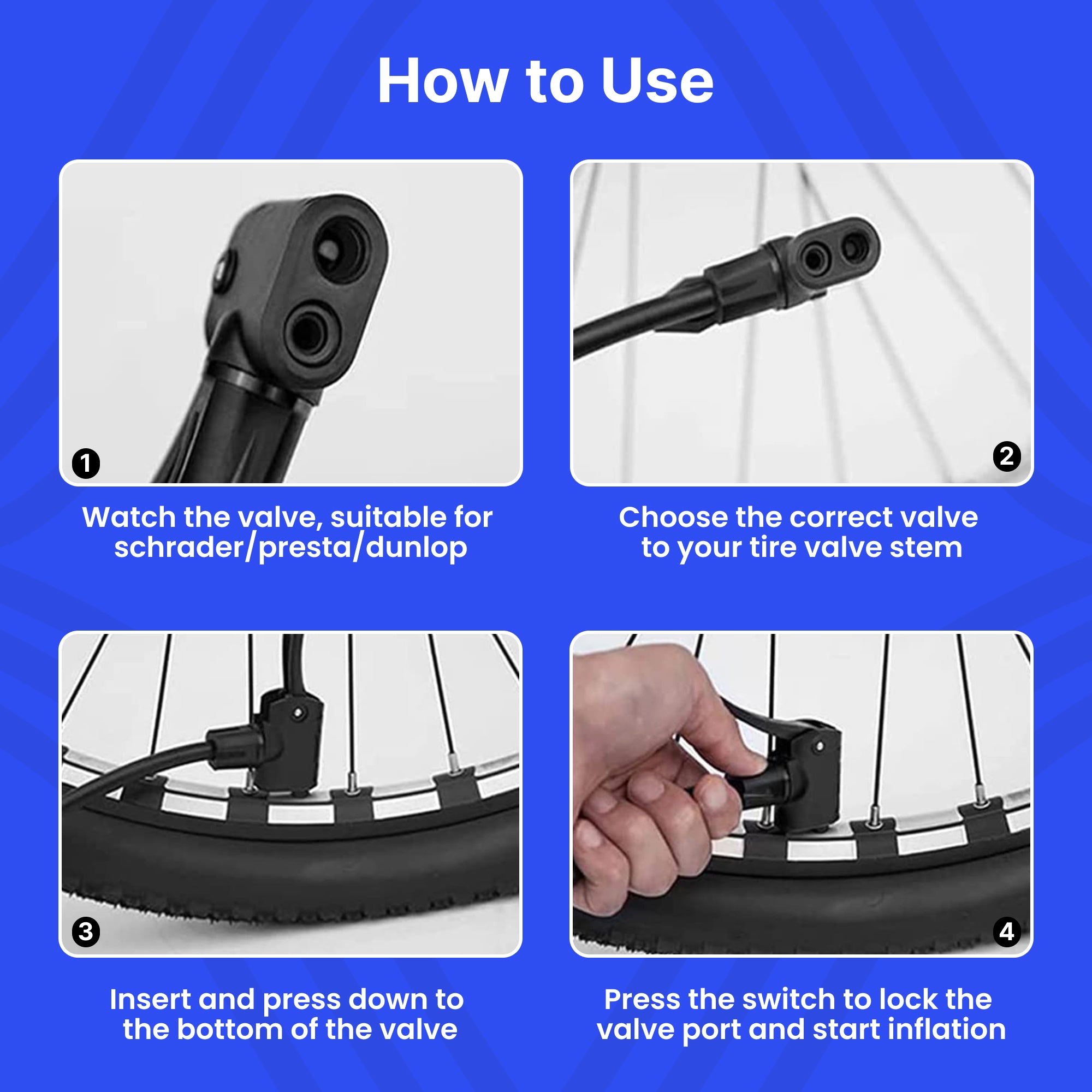 Strauss Bicycle Air Pump - Portable and easy to use for sports balls