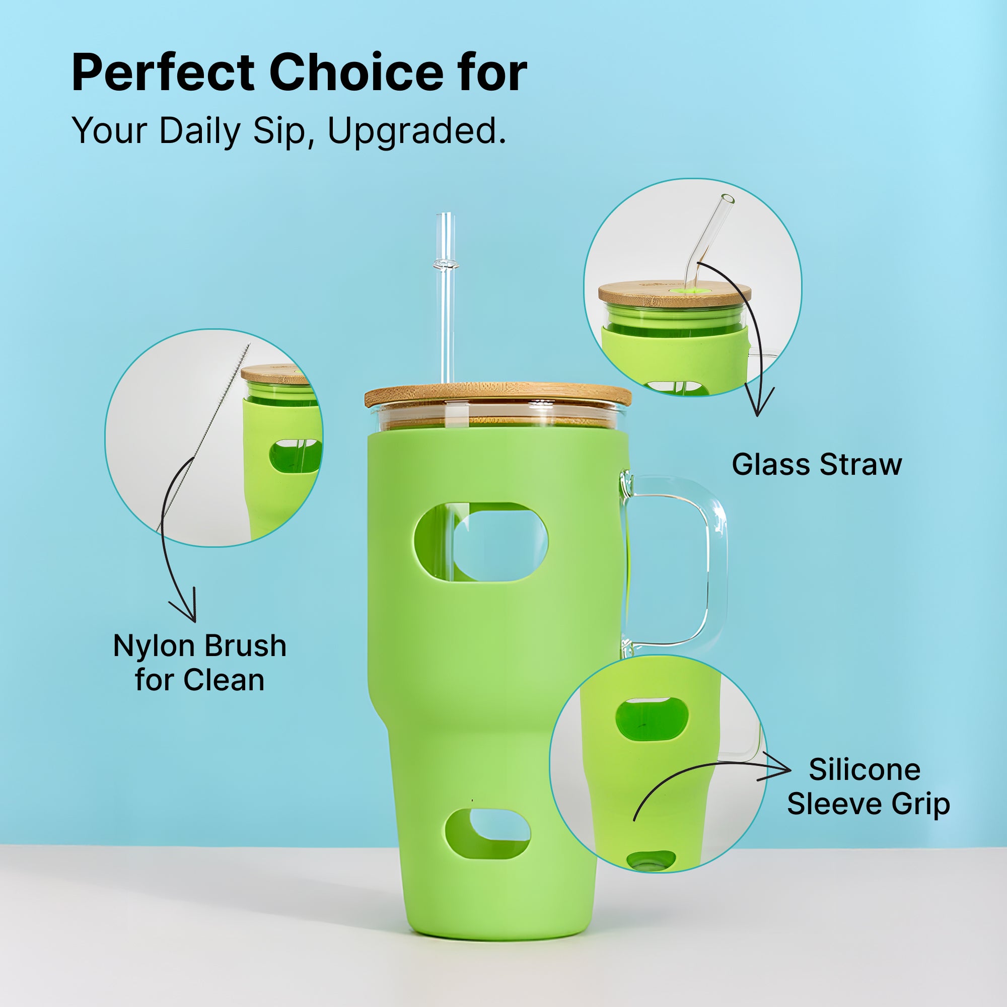 The Better Home borosilicate glass tumbler - trendy travel mug