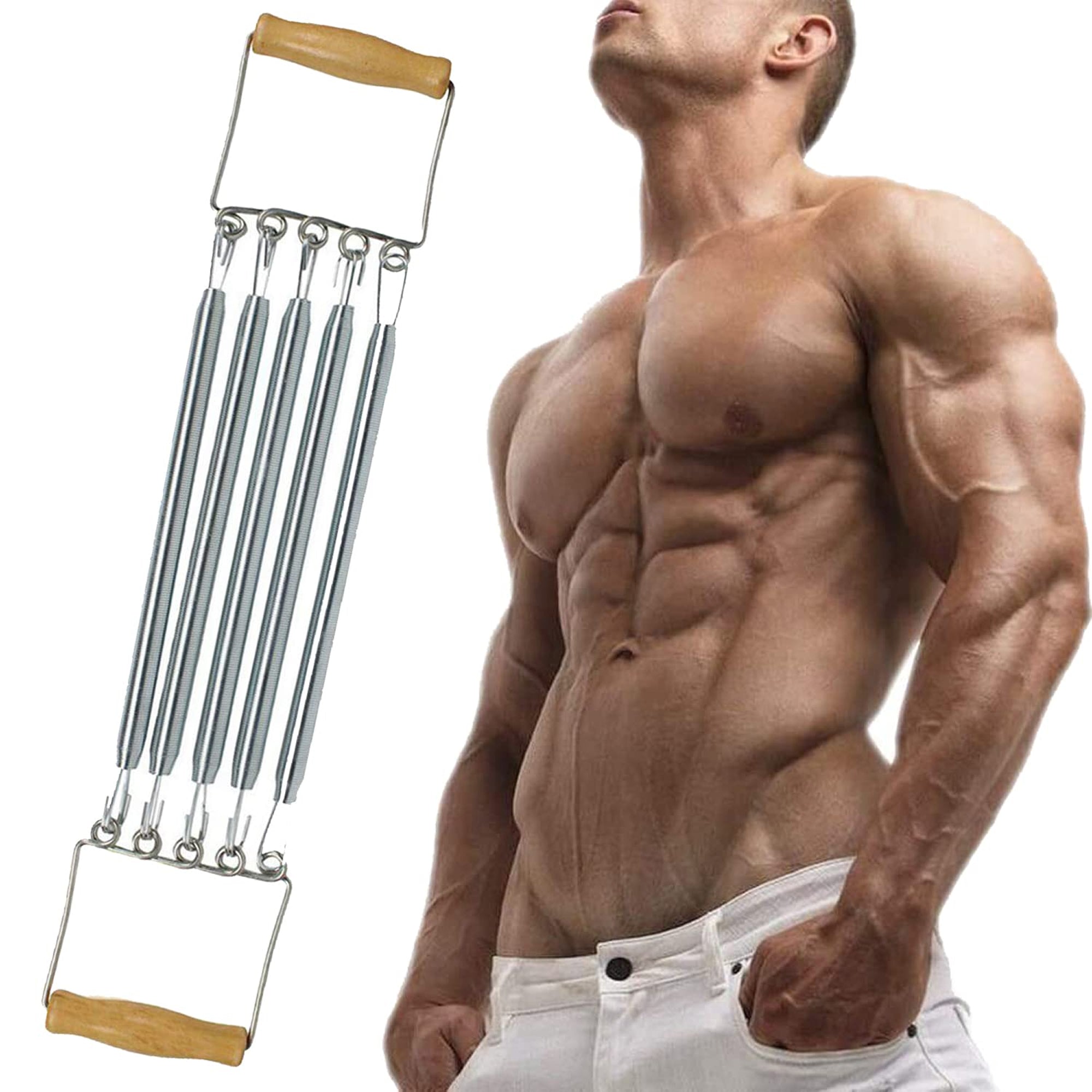 Chest Expander Shield Strauss Chest Expander with 5 Springs – GlobalBees Shop