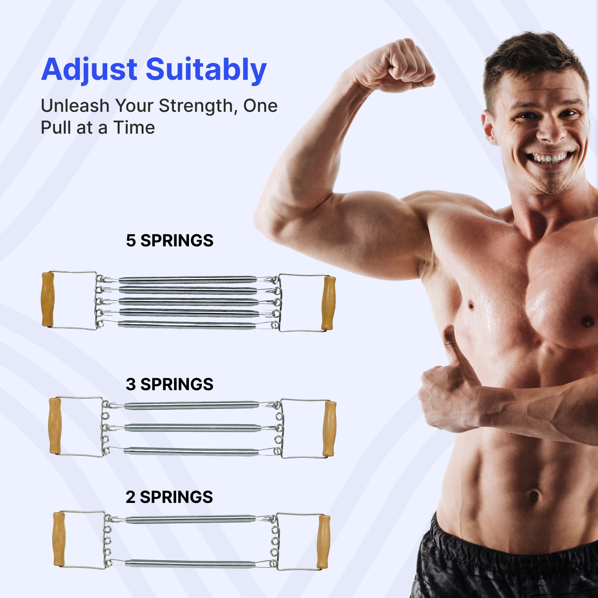 Chest Spring Out Strauss Chest Expander with 5 Springs – GlobalBees Shop