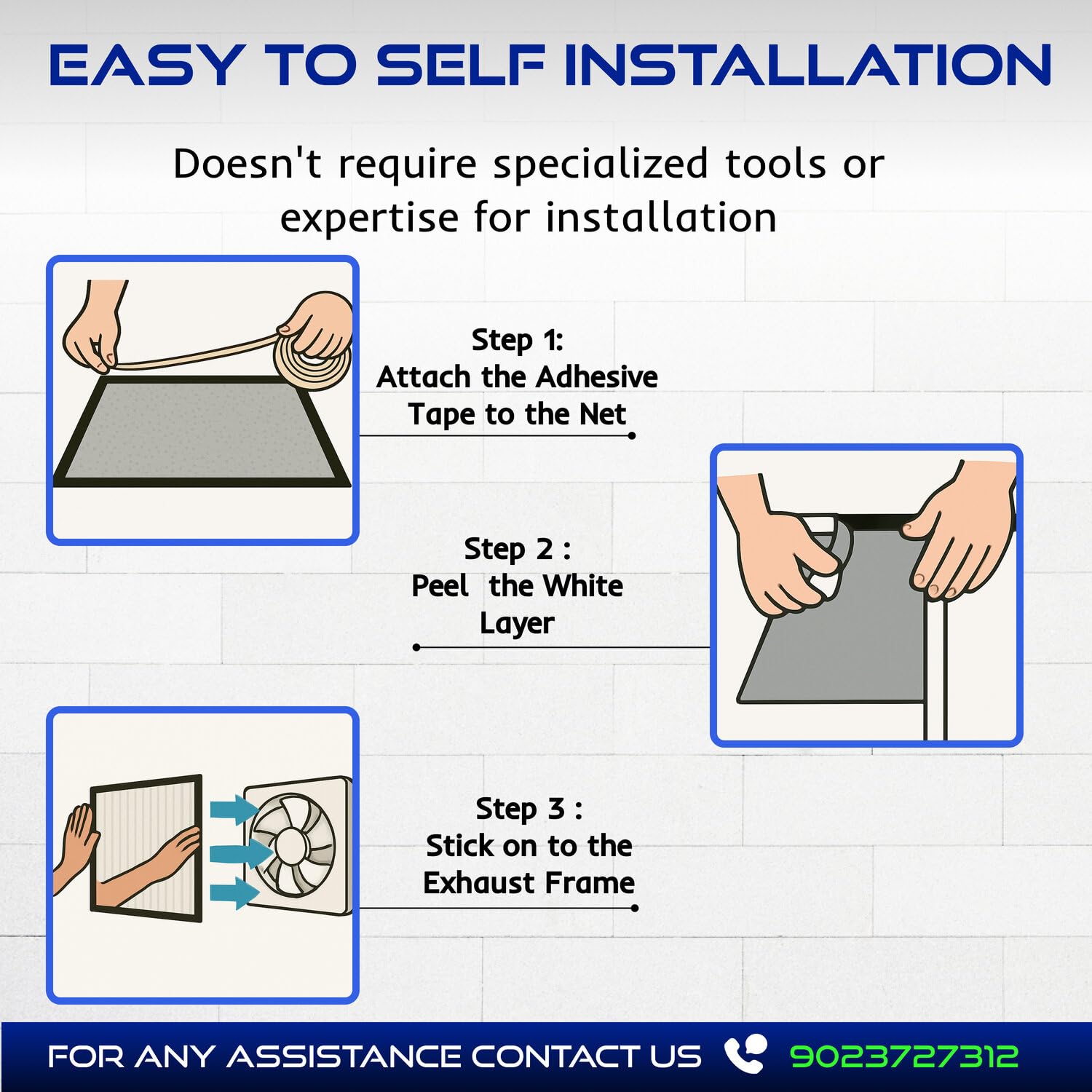 Classic Mosquito Net - Exhaust fan protection