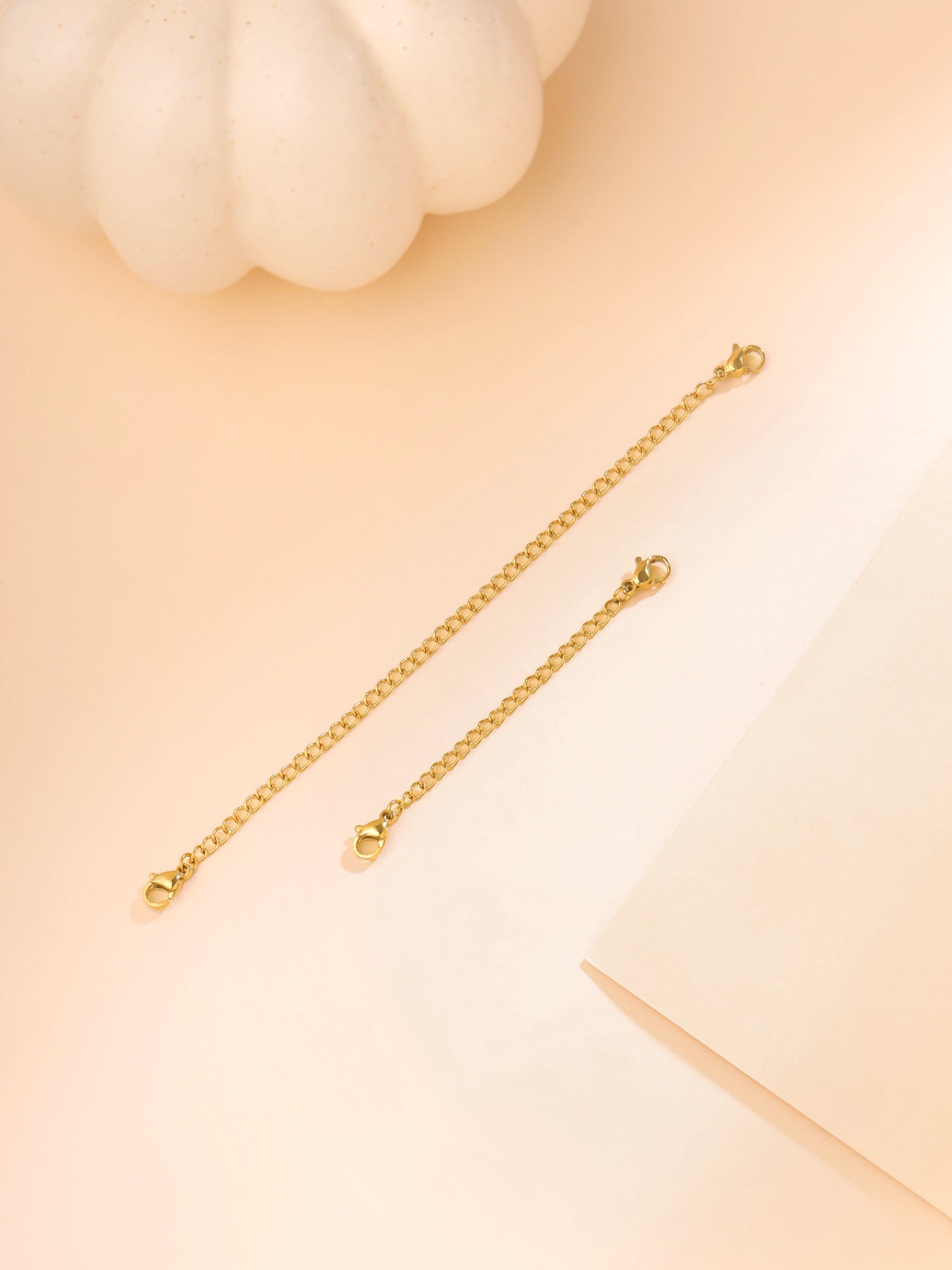 Yellow Chimes gold chain extenders - secure lobster clasp design
