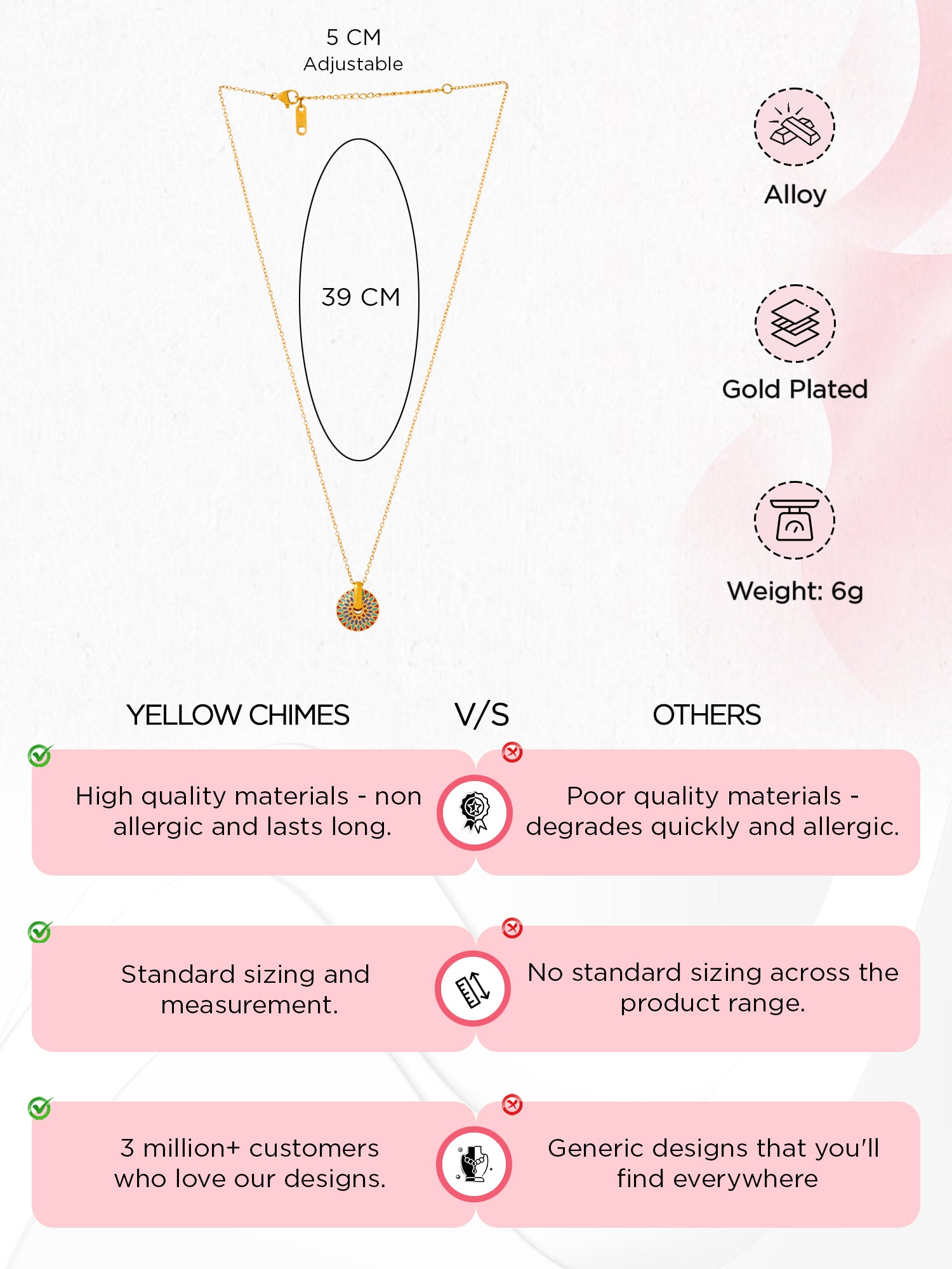Yellow Chimes stylish chain necklace - formal event accessory