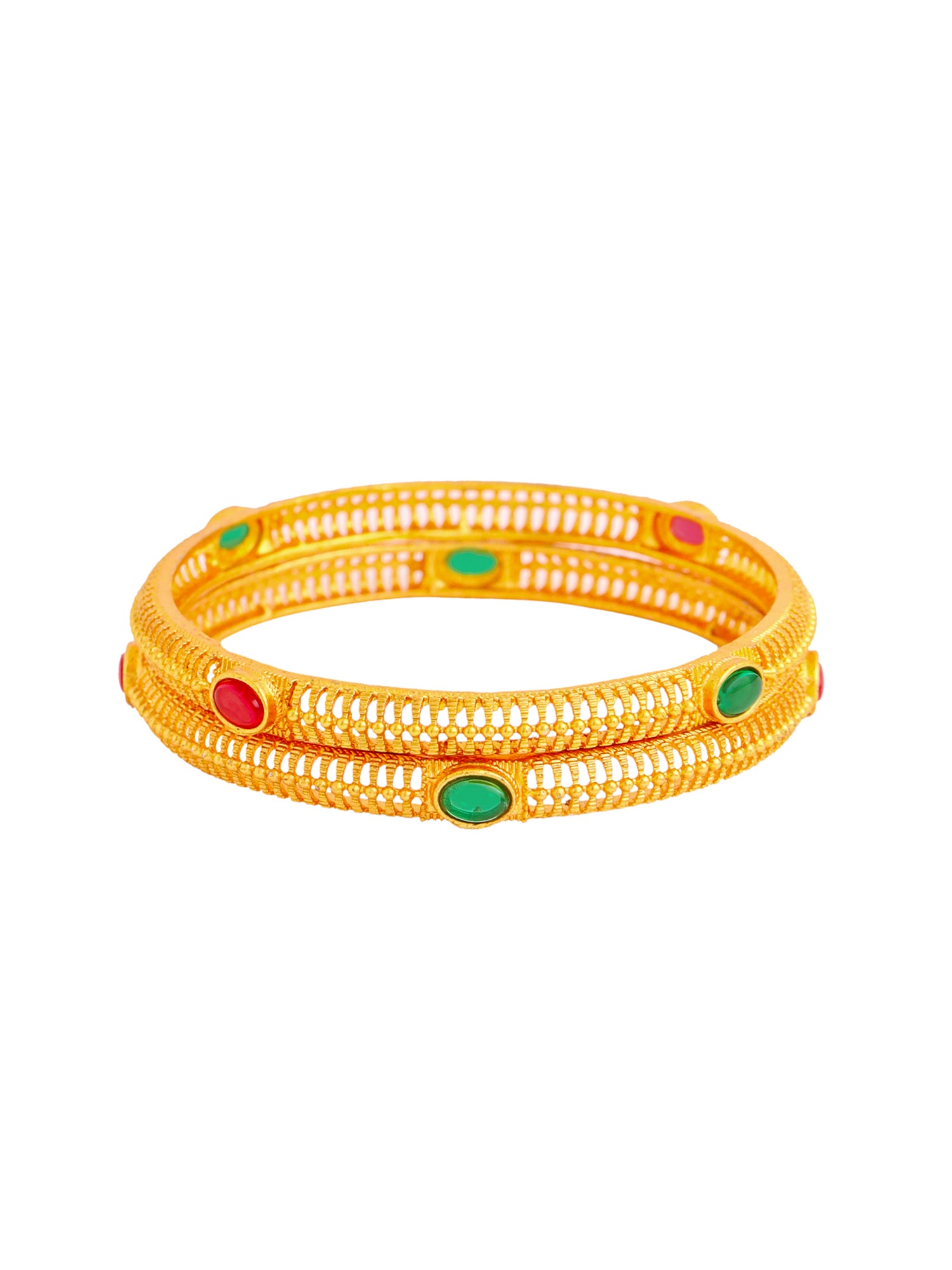 Yellow Chimes gold plated bangles - Elegant party wear