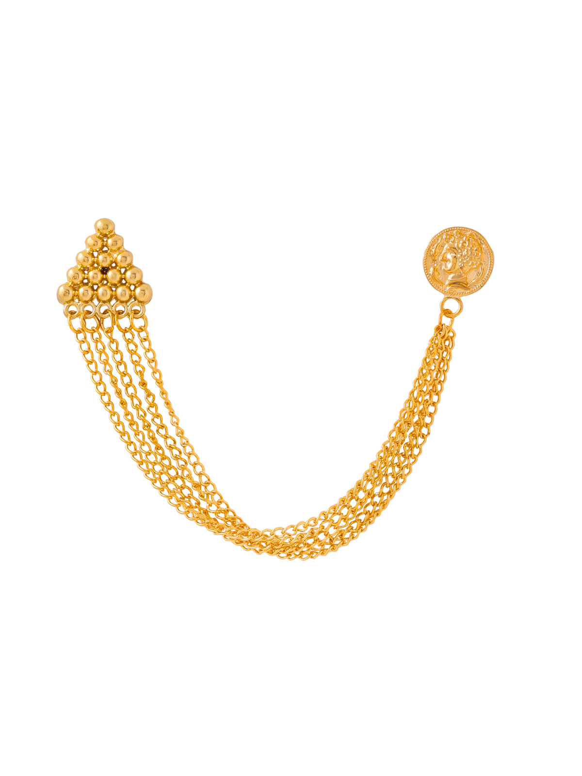 Yellow Chimes gold brooch - Perfect formal attire accessory
