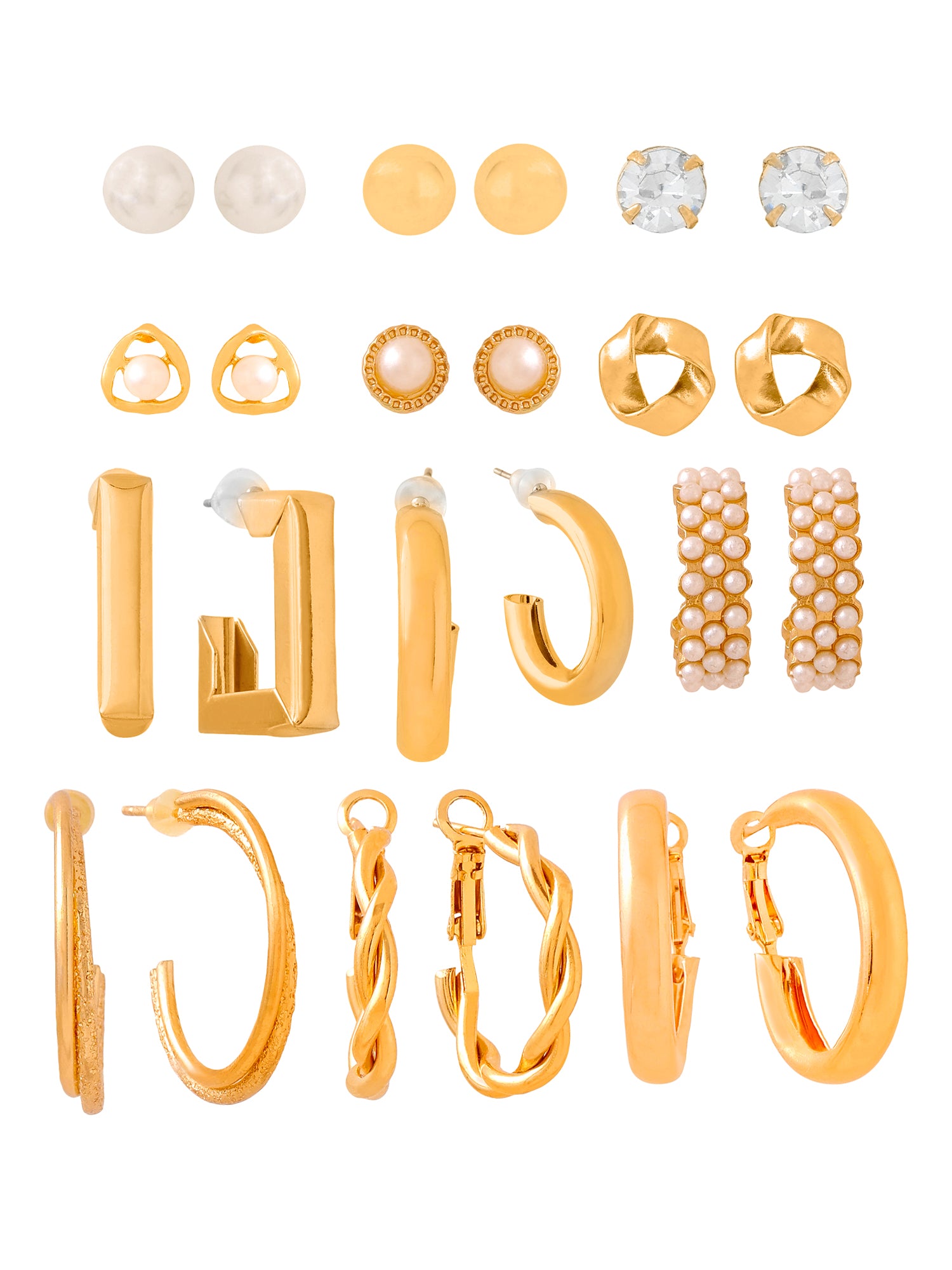 Yellow Chimes earrings set - trendy fashion accessory