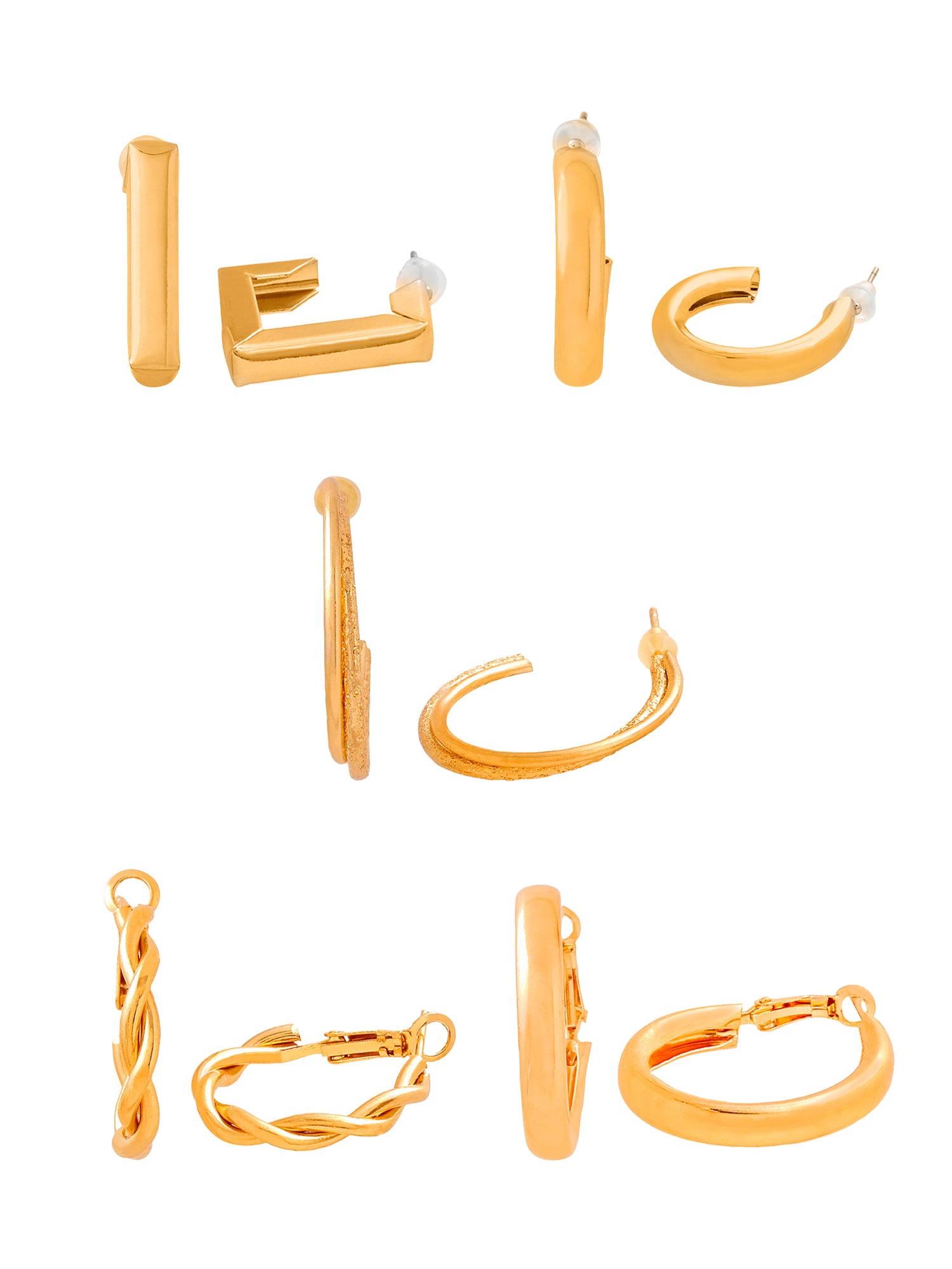 Yellow Chimes gold plated earrings - stylish daily wear