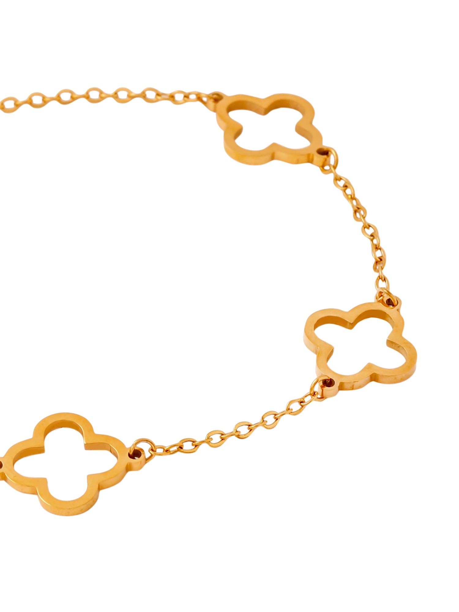 Yellow Chimes gold anklet - elegant accessory for women