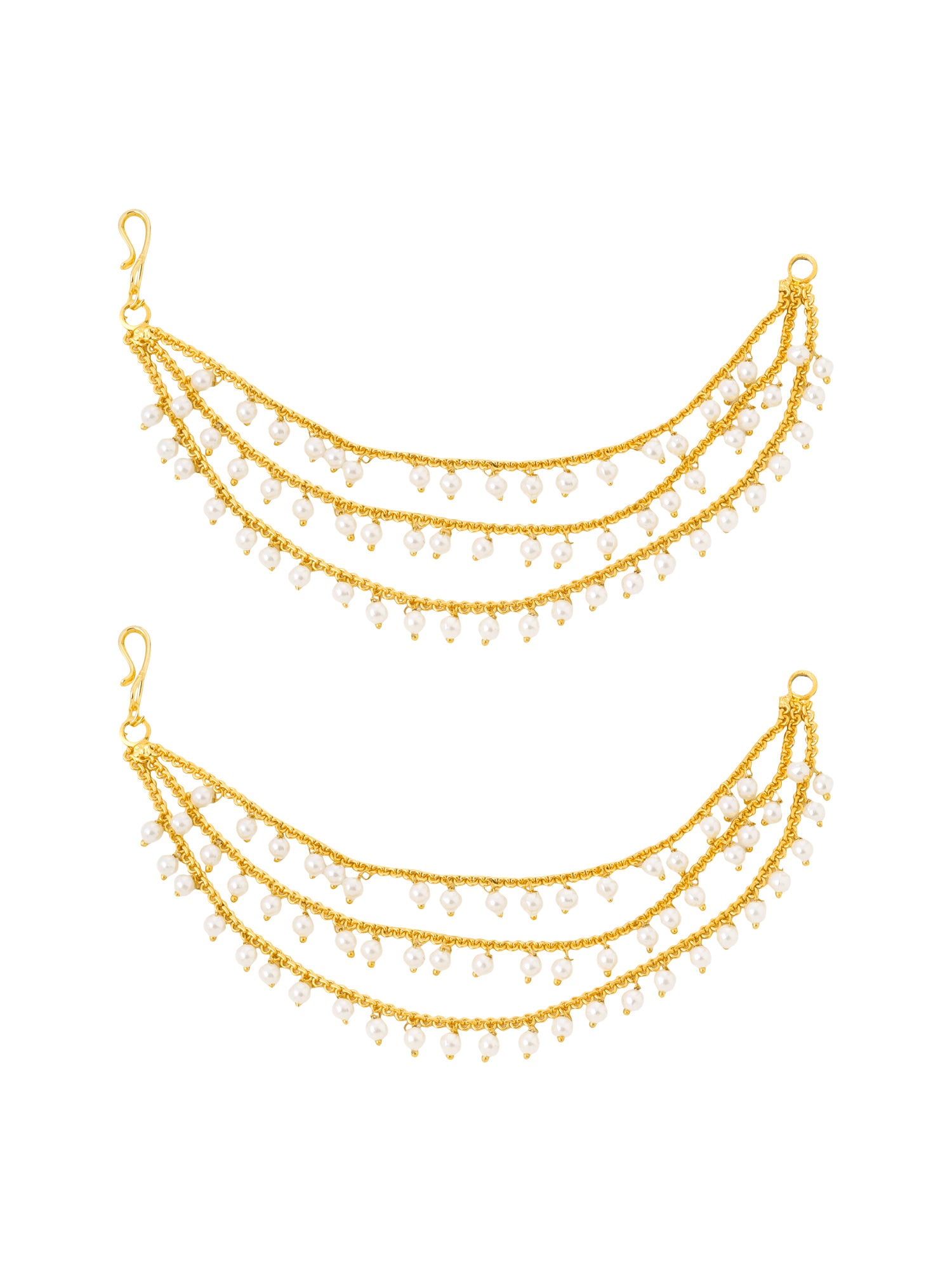 Yellow Chimes gold ear chain - versatile for any occasion
