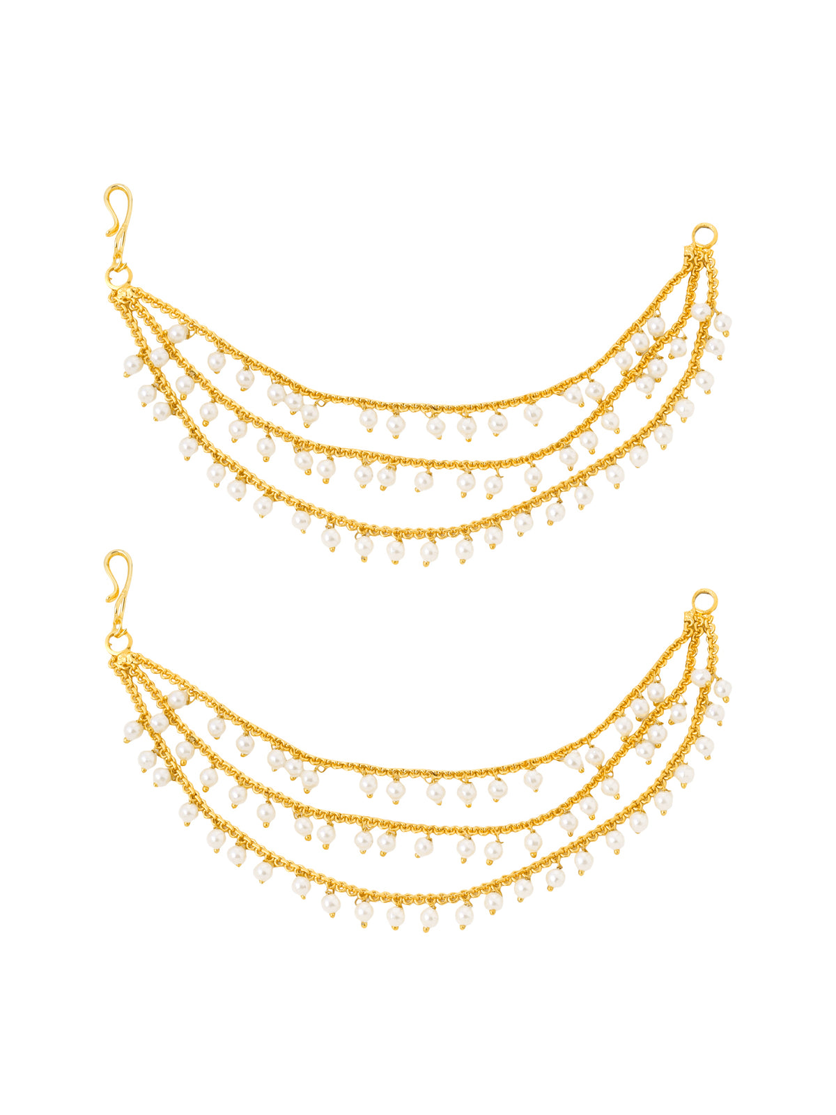 Yellow Chimes gold ear chain - versatile for any occasion