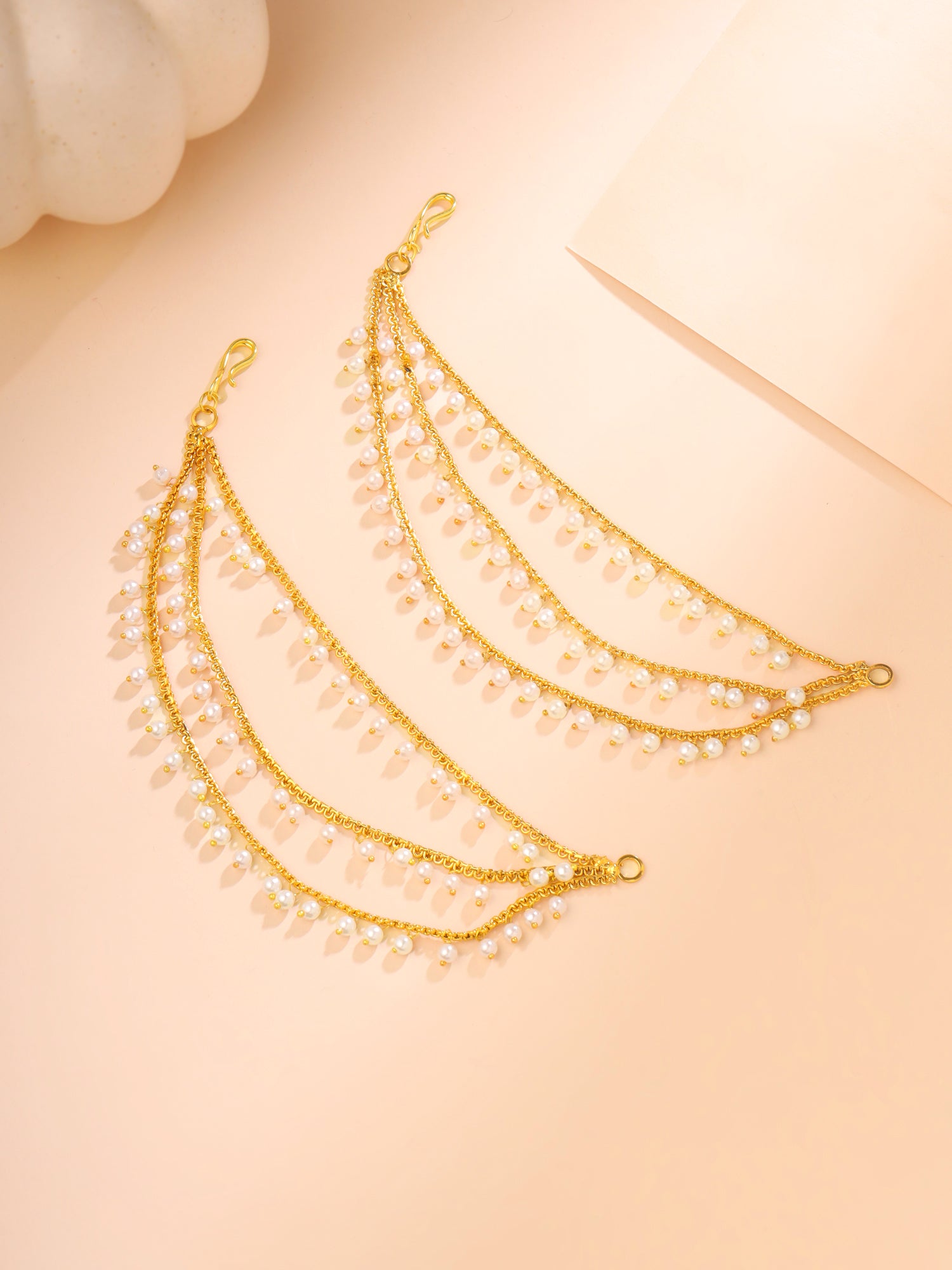 Yellow Chimes lightweight ear chain - comfortable for all-day wear