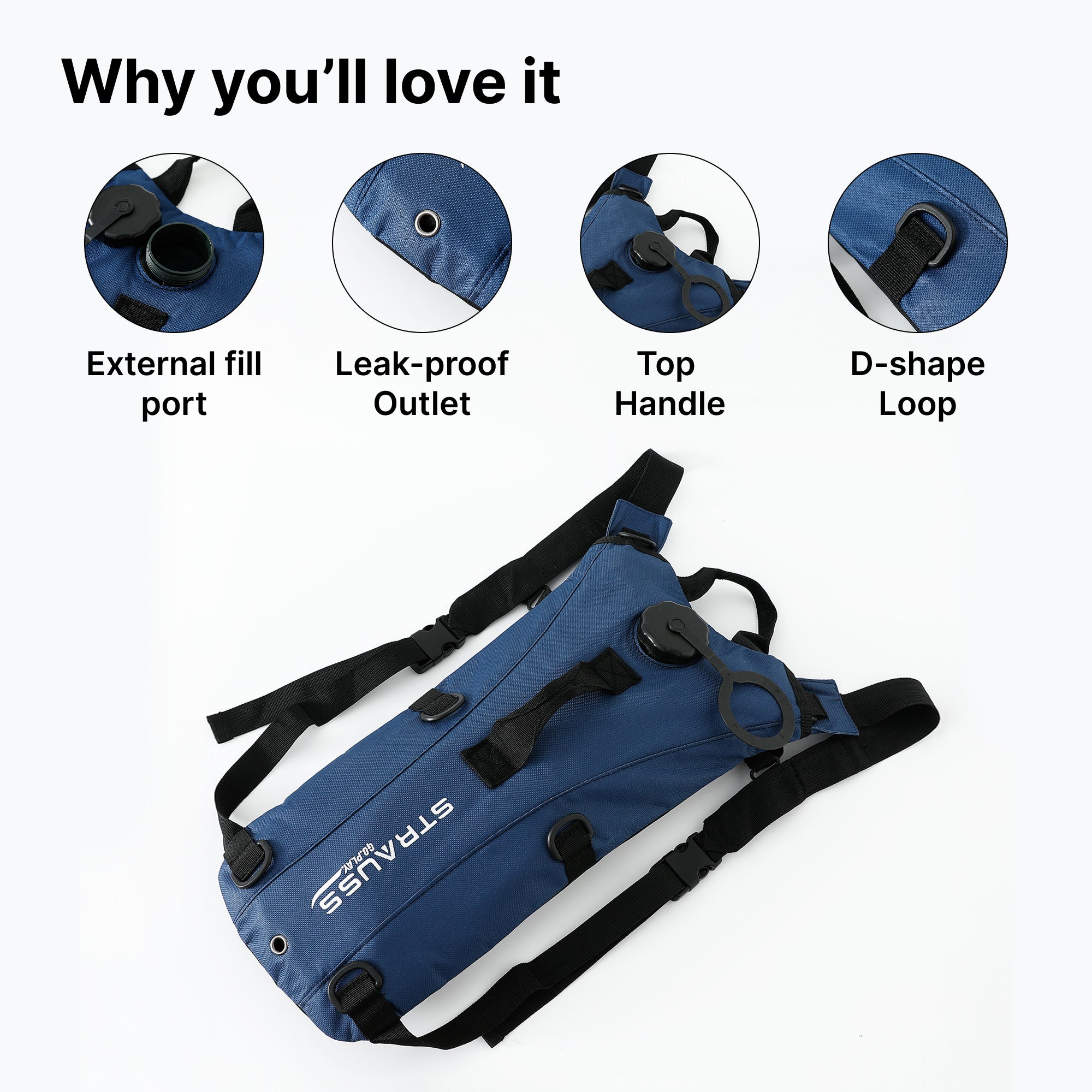 Strauss Sports hydration bag - multi-compartment design