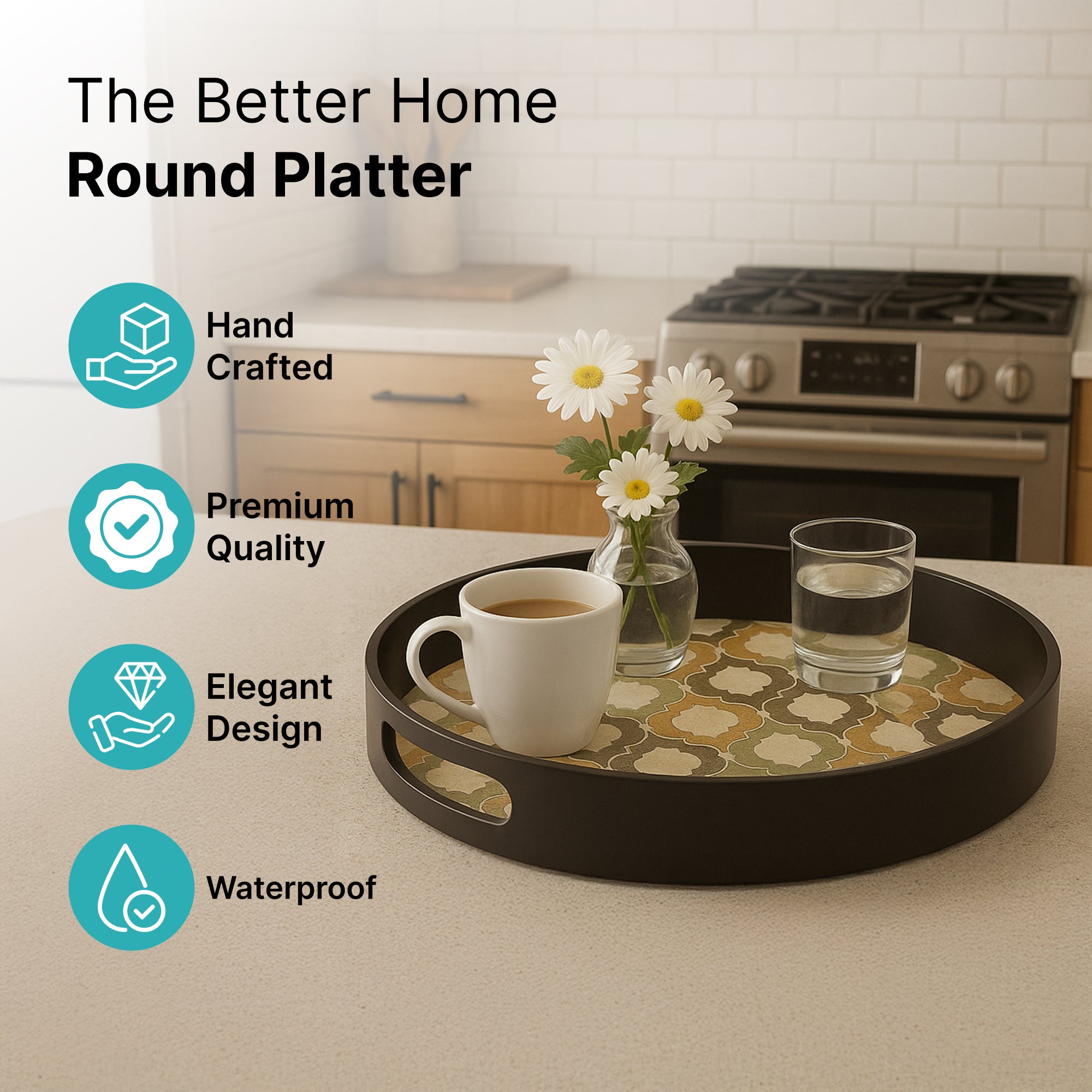 Better Home mango wood serving tray - elegant kitchen décor