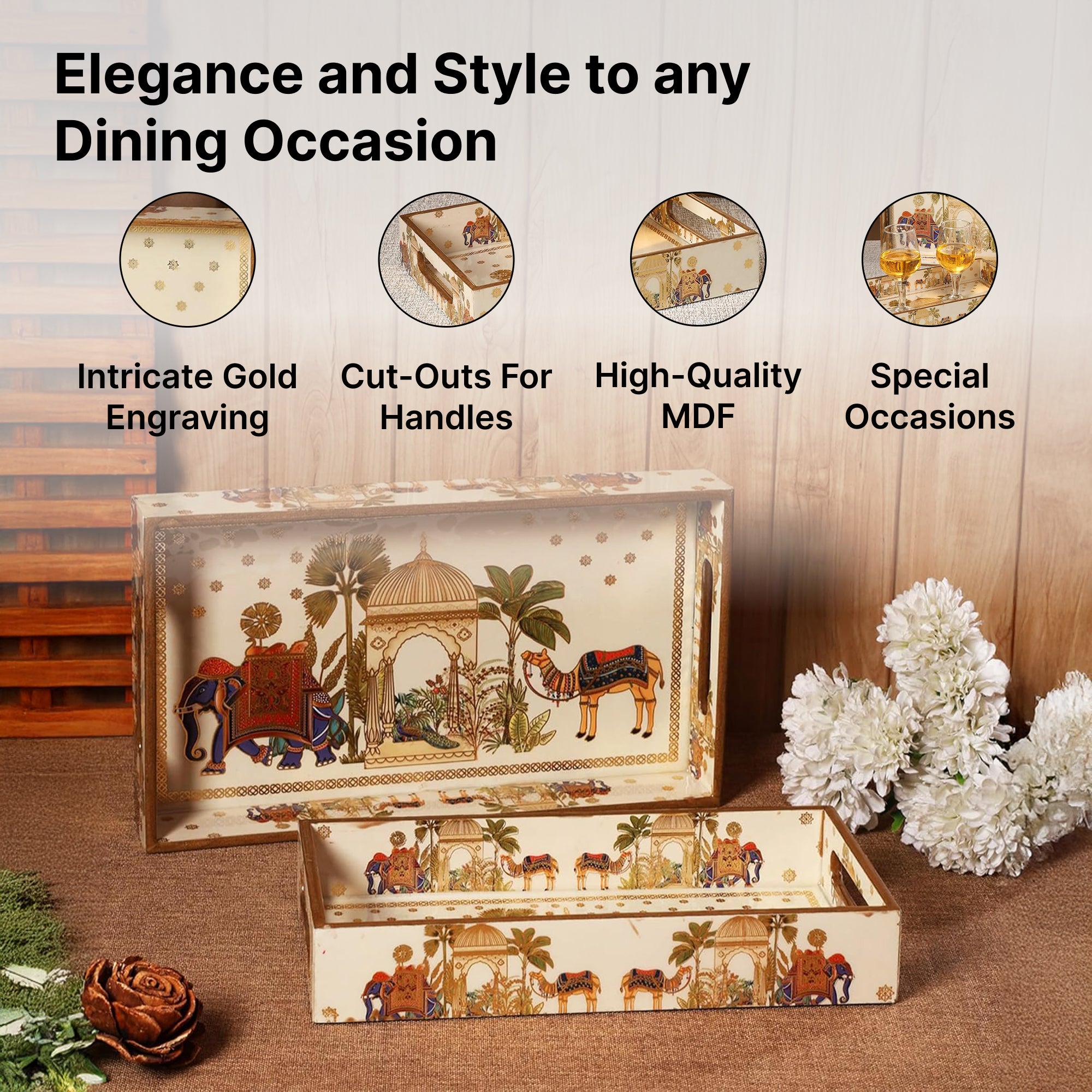 The Better Home Meena Art Serving Platter - Stylish gift idea