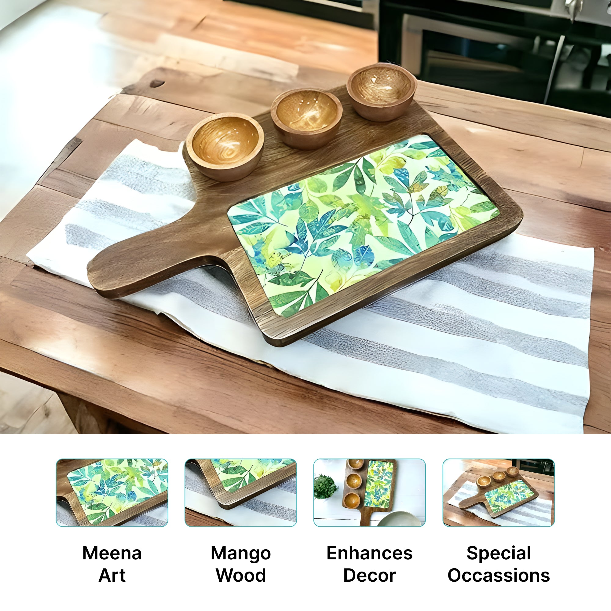 The Better Home Meena Art Serving Tray - Elegant gift idea