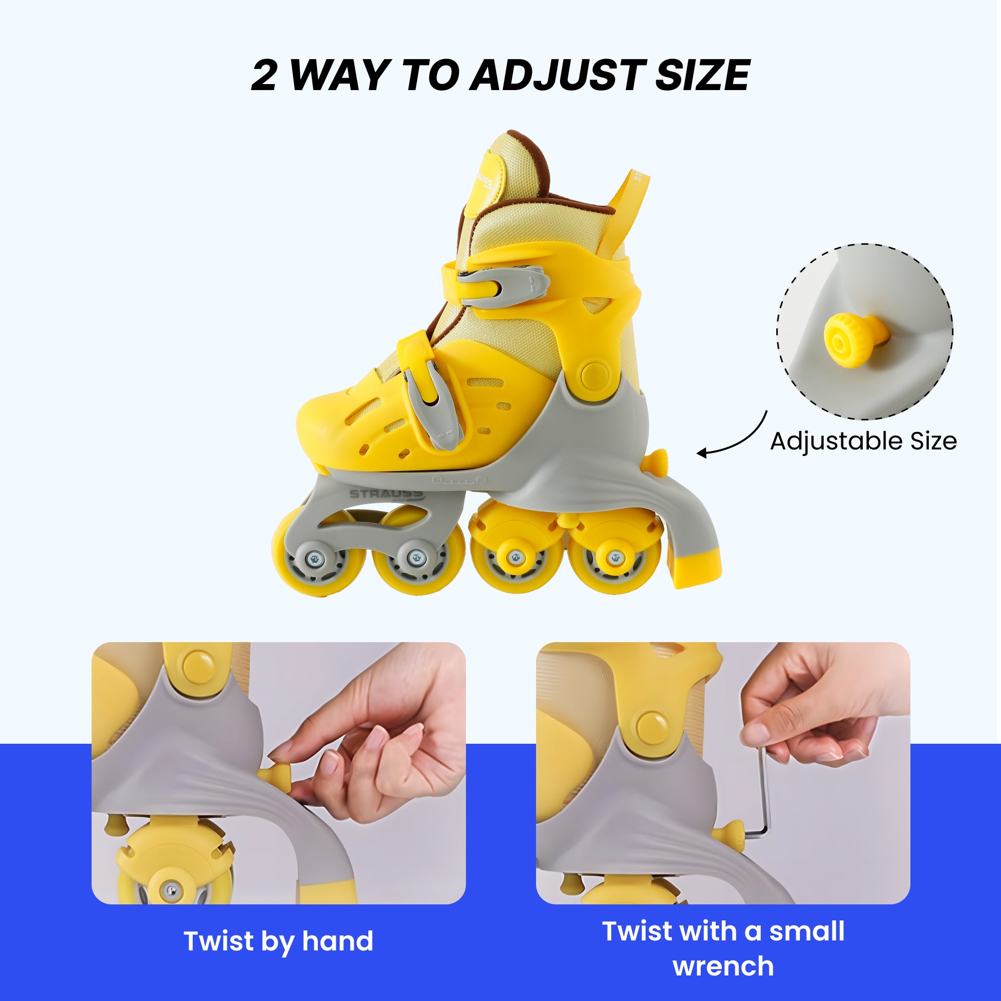 Strauss sports yellow skates - school activities