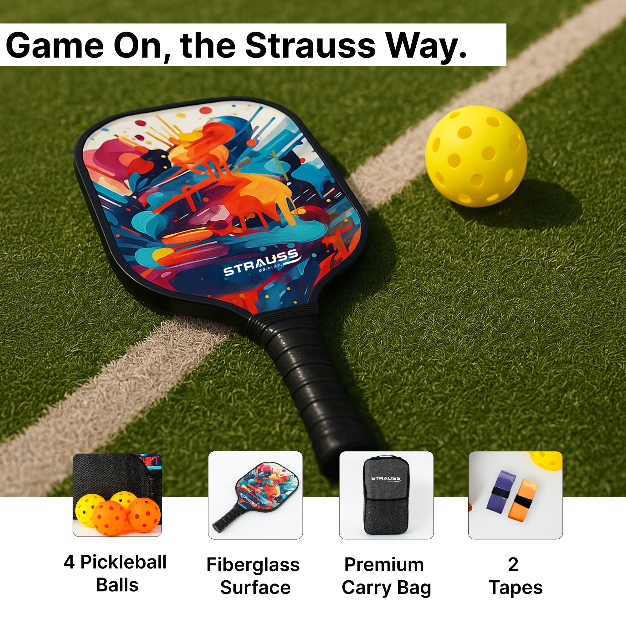 Strauss Pickleball Paddle Set - Great for school competitions