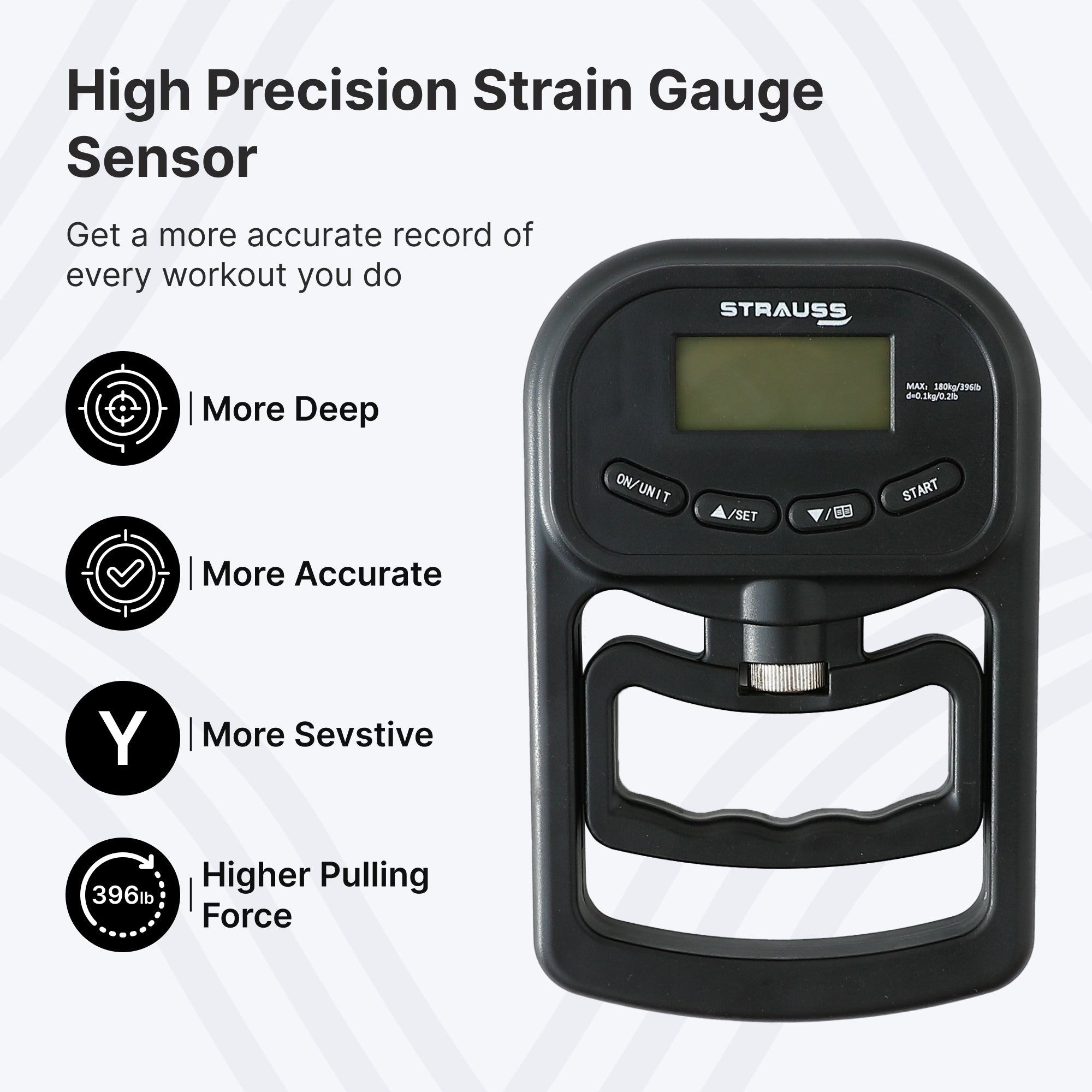 Strauss Sports adjustable grips - multi-user fitness device
