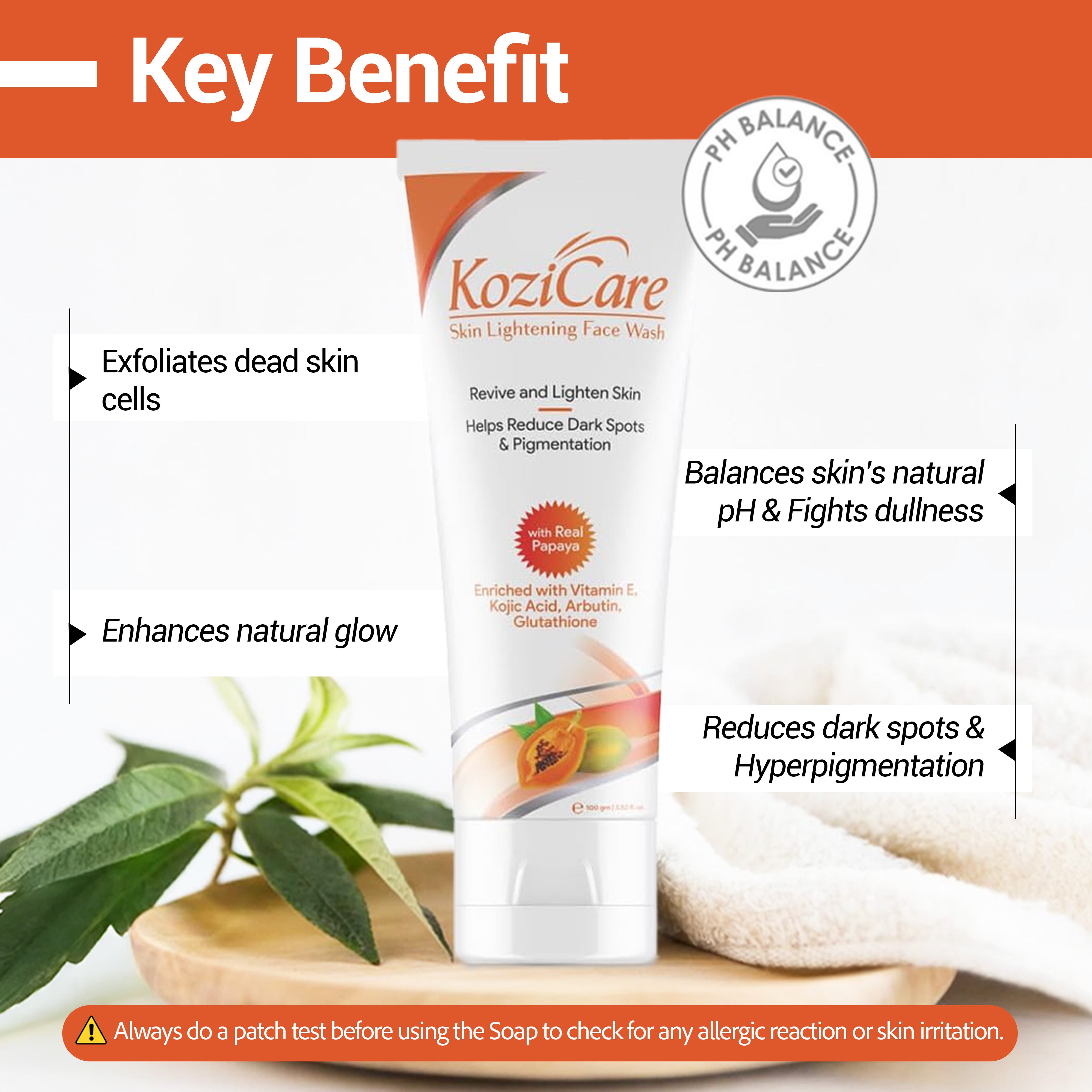 Kozicare Kojic Acid Face Wash & Glutathione Face Wash | Papaya Face Wa GlobalBees Shop Kozicare Kojic Acid Face Wash & Glutathione Face Wash | Papaya Face Wa GlobalBees Shop