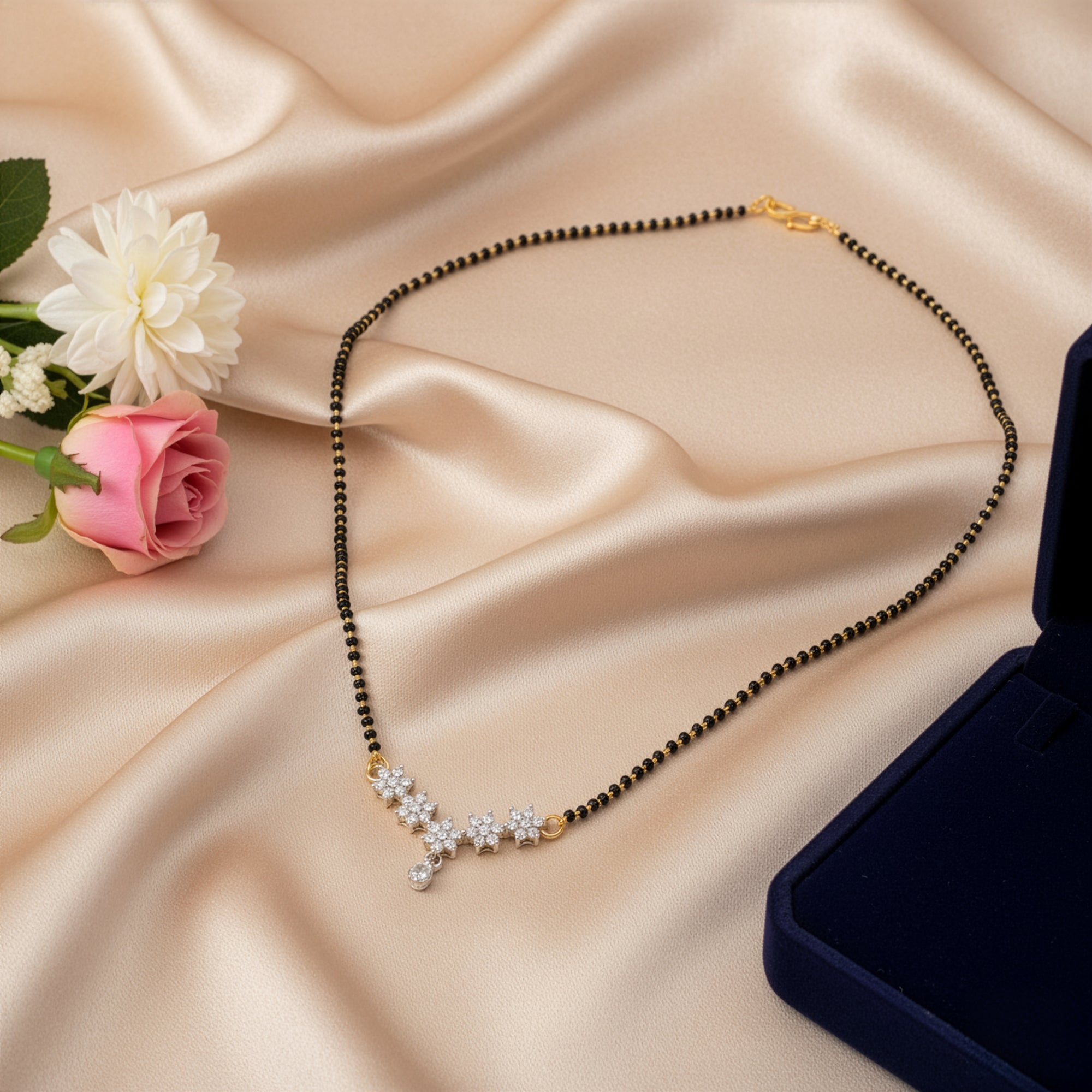 Yellow Chimes floral mangalsutra - daily wear elegance