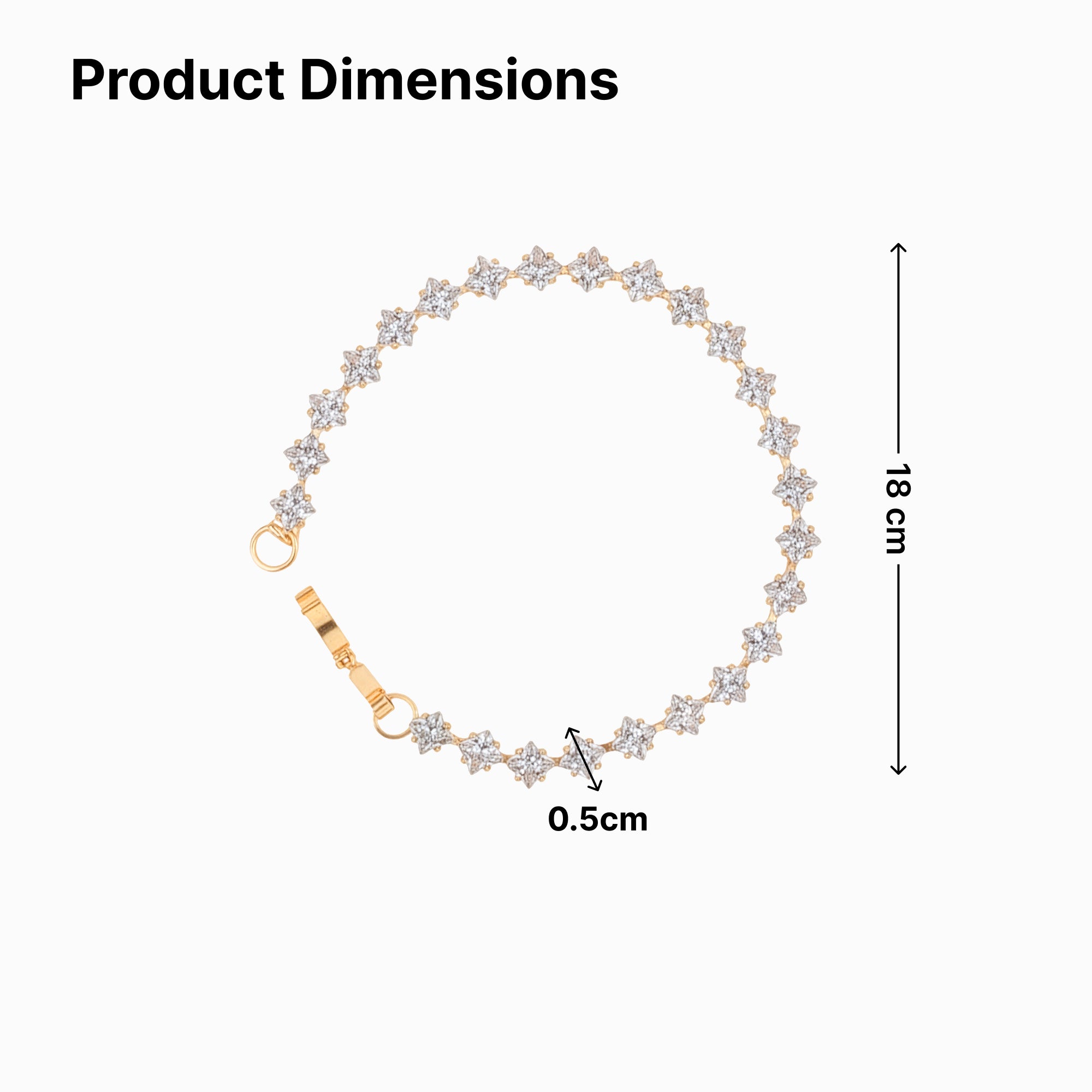 Yellow Chimes zircon bracelet - stylish gift for women