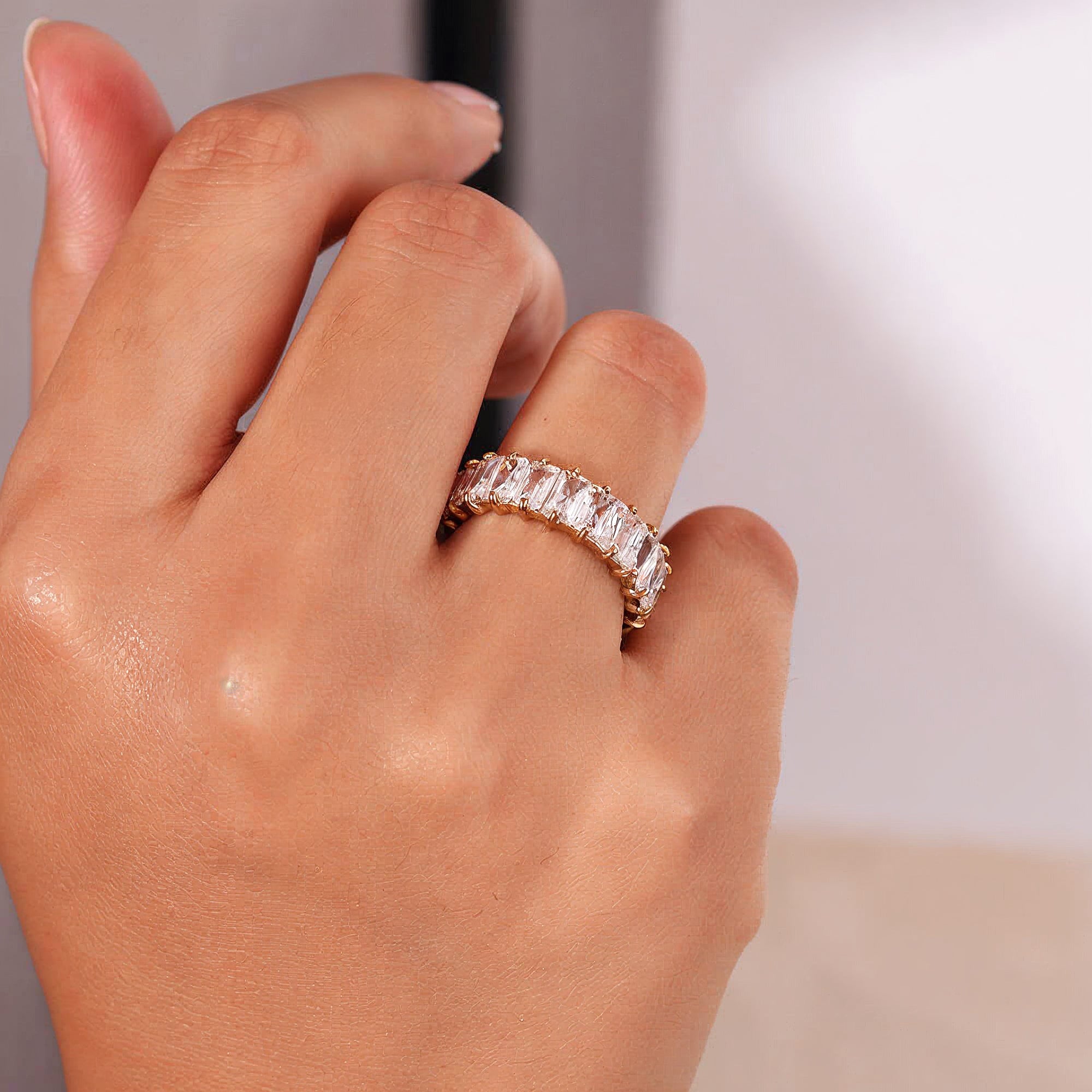 Yellow Chimes women's eternity ring - casual outing jewelry