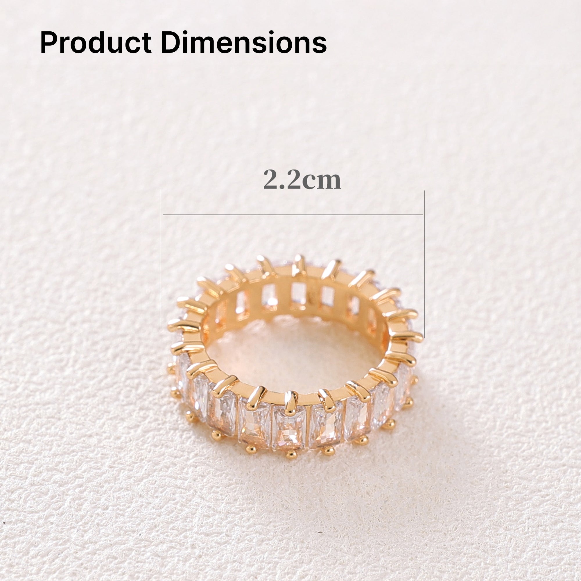 Yellow Chimes diamond look ring - perfect gift for special occasions