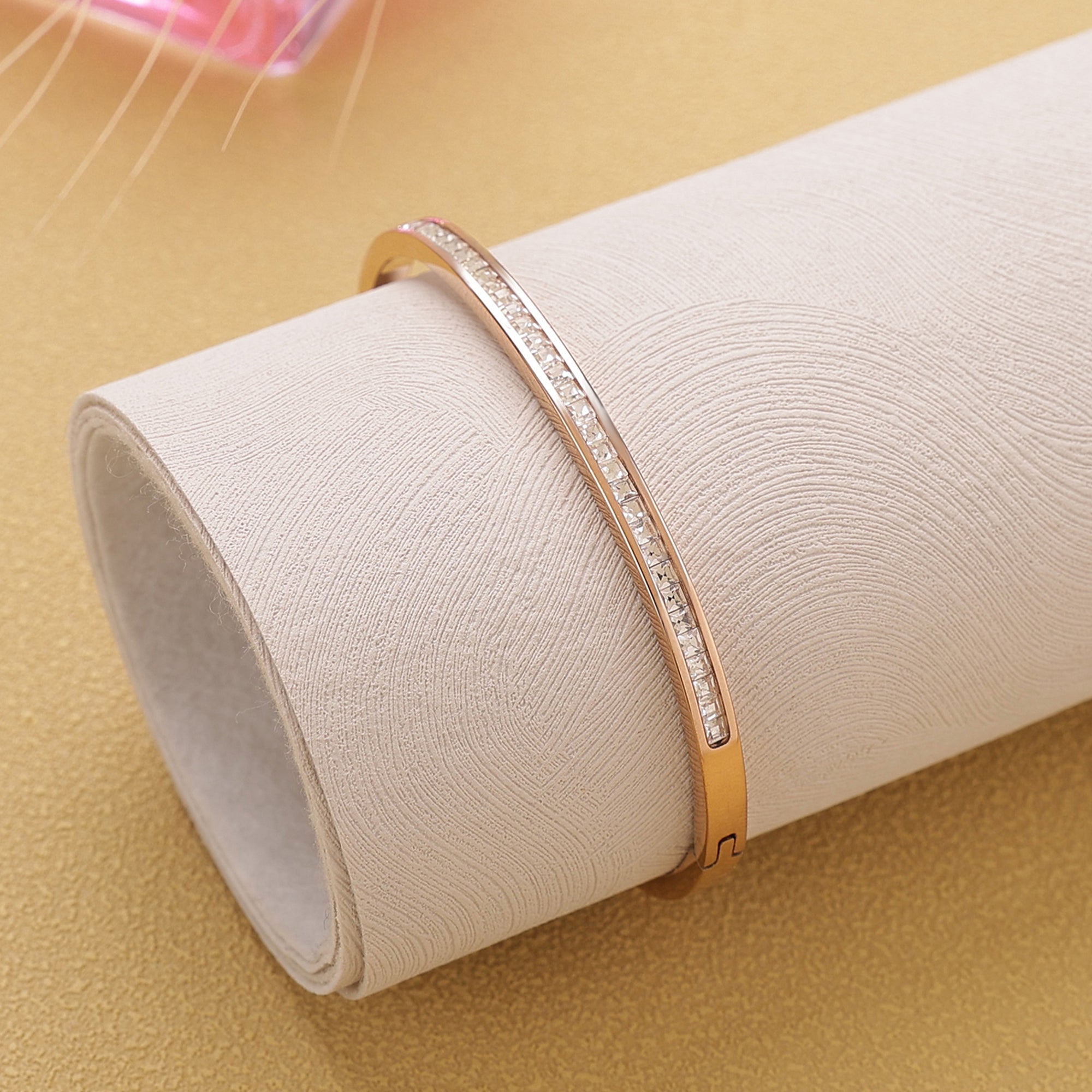 Yellow Chimes gold plated bangle - elegant party accessory