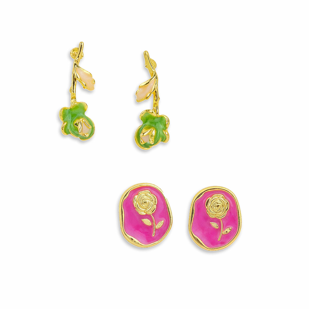 Yellow Chimes versatile stud earrings - match every occasion
