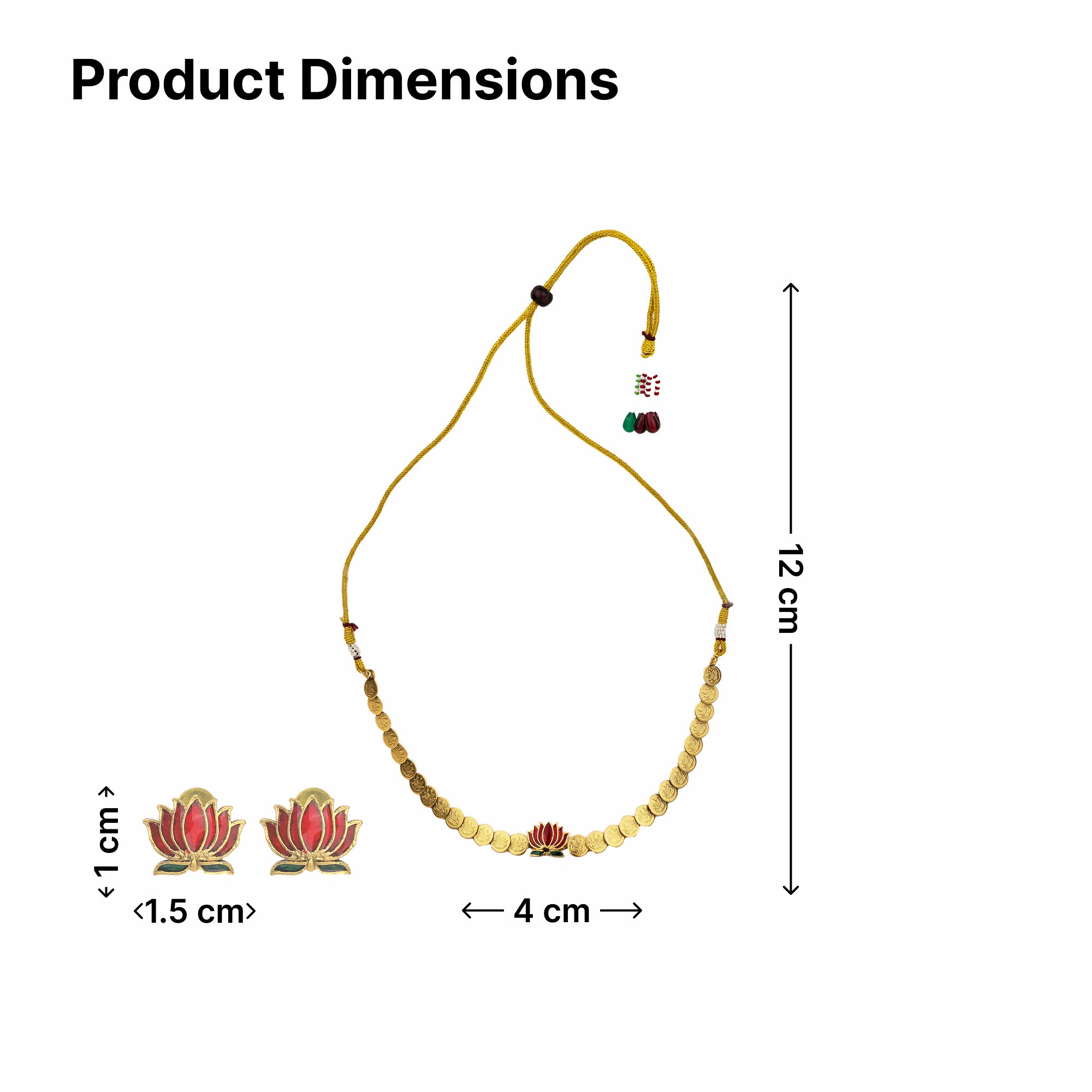 Yellow Chimes coin jewellery set - traditional festive wear