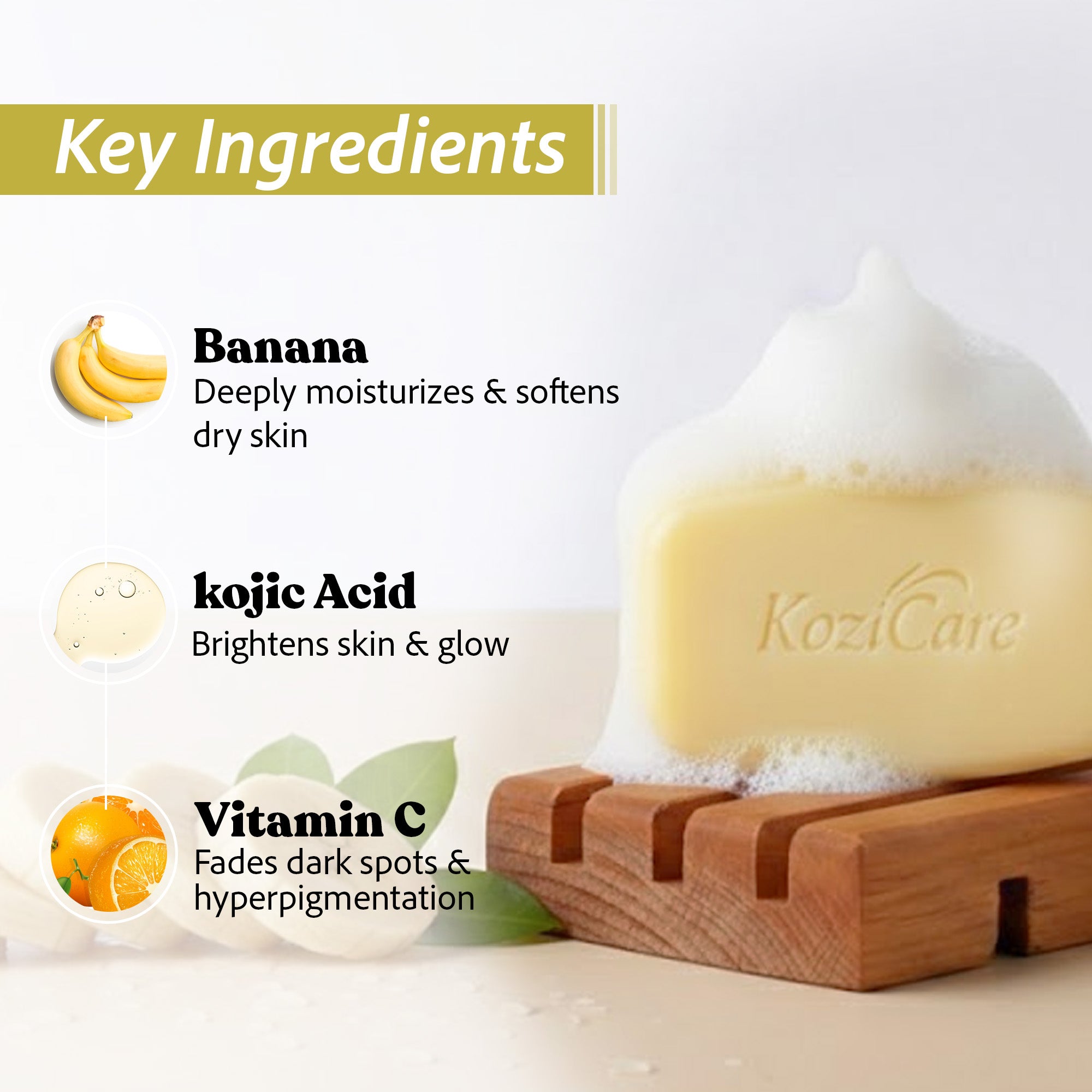 Kozicare vitamin C soap - smooth and fresh skin