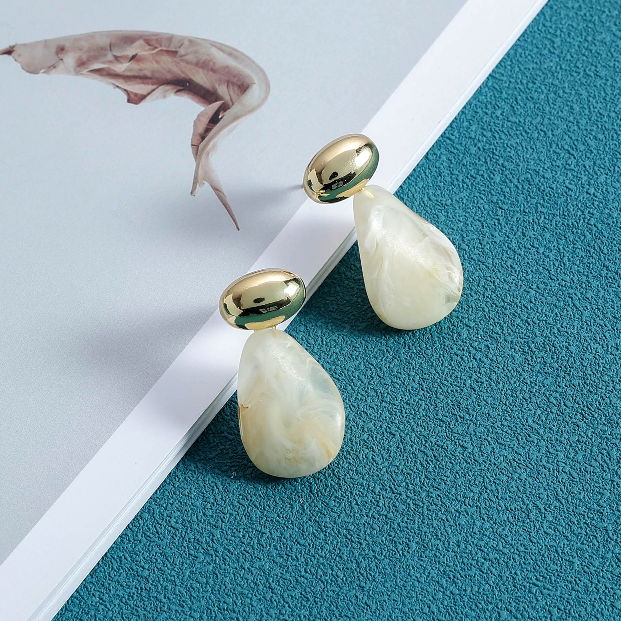 Yellow Chimes lightweight gold earrings - brunch outings